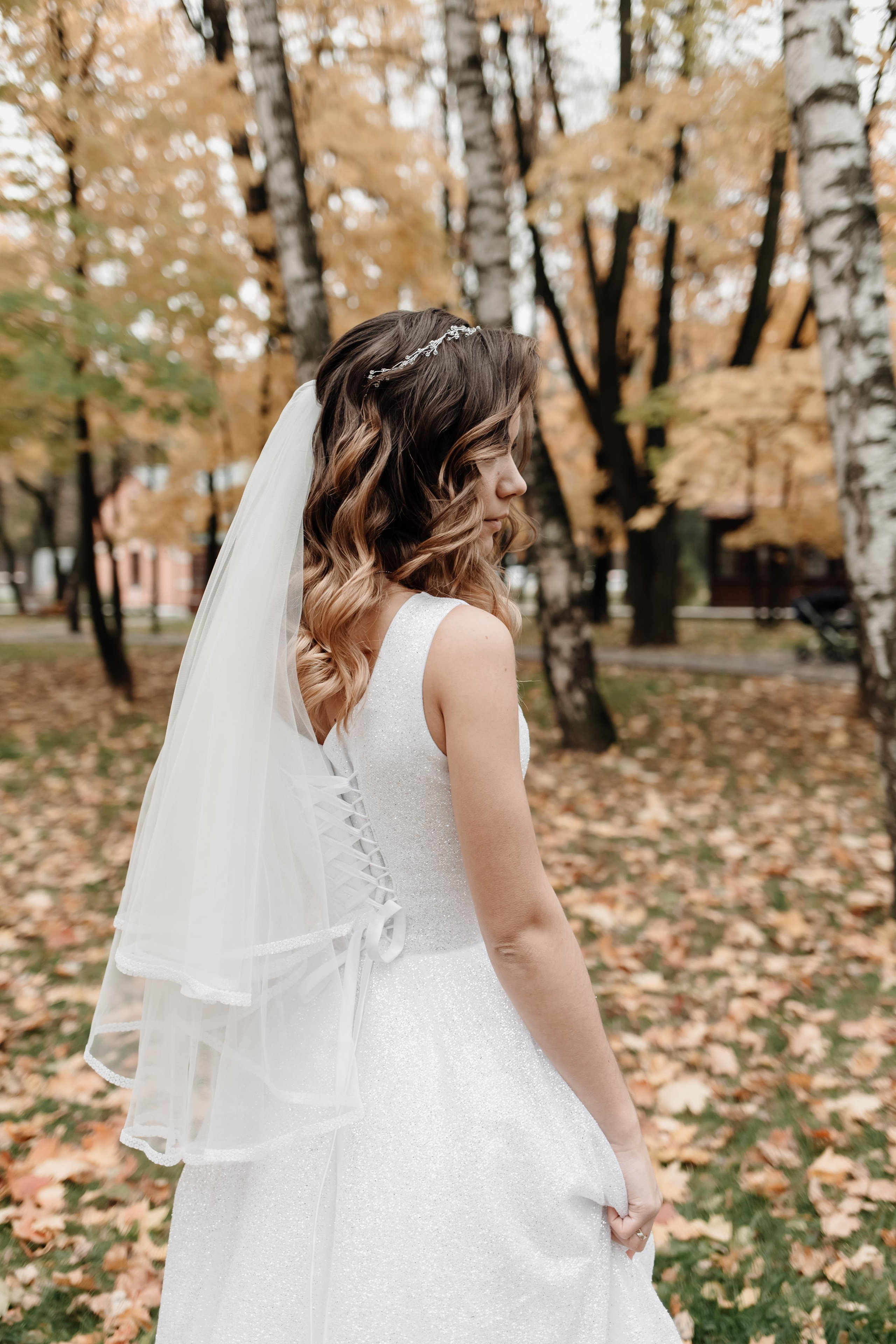 Свадебная фотосессия осенью в парке