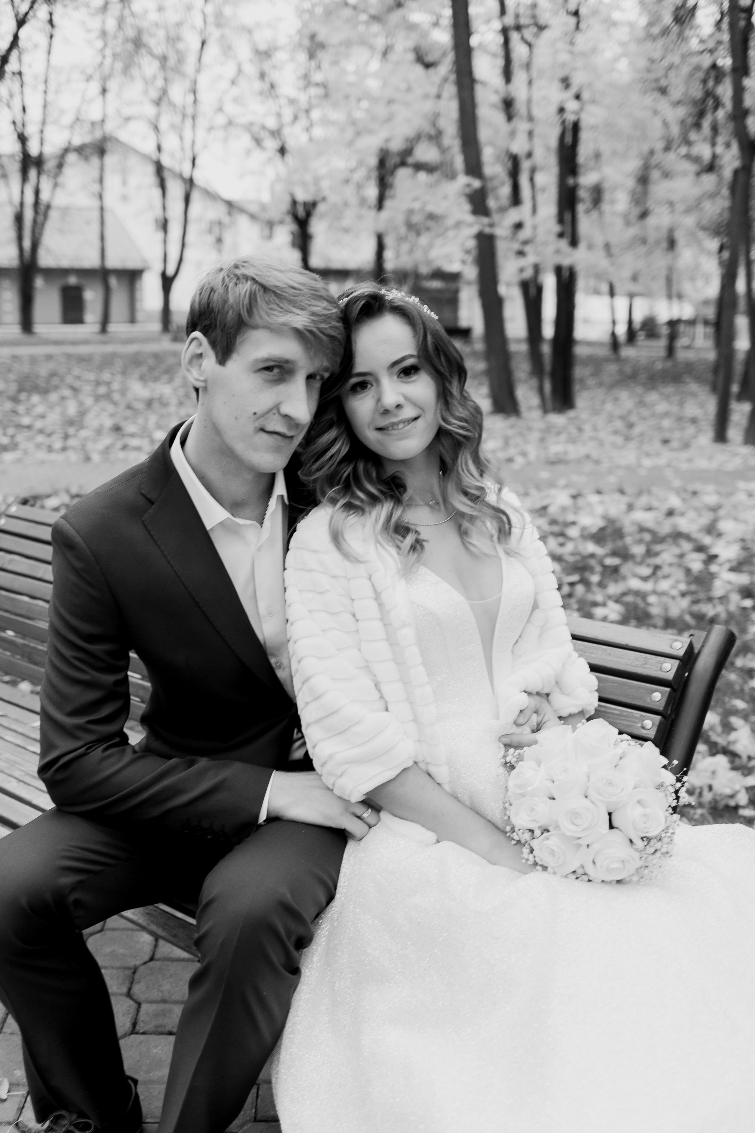 Свадебная фотосессия осенью в парке