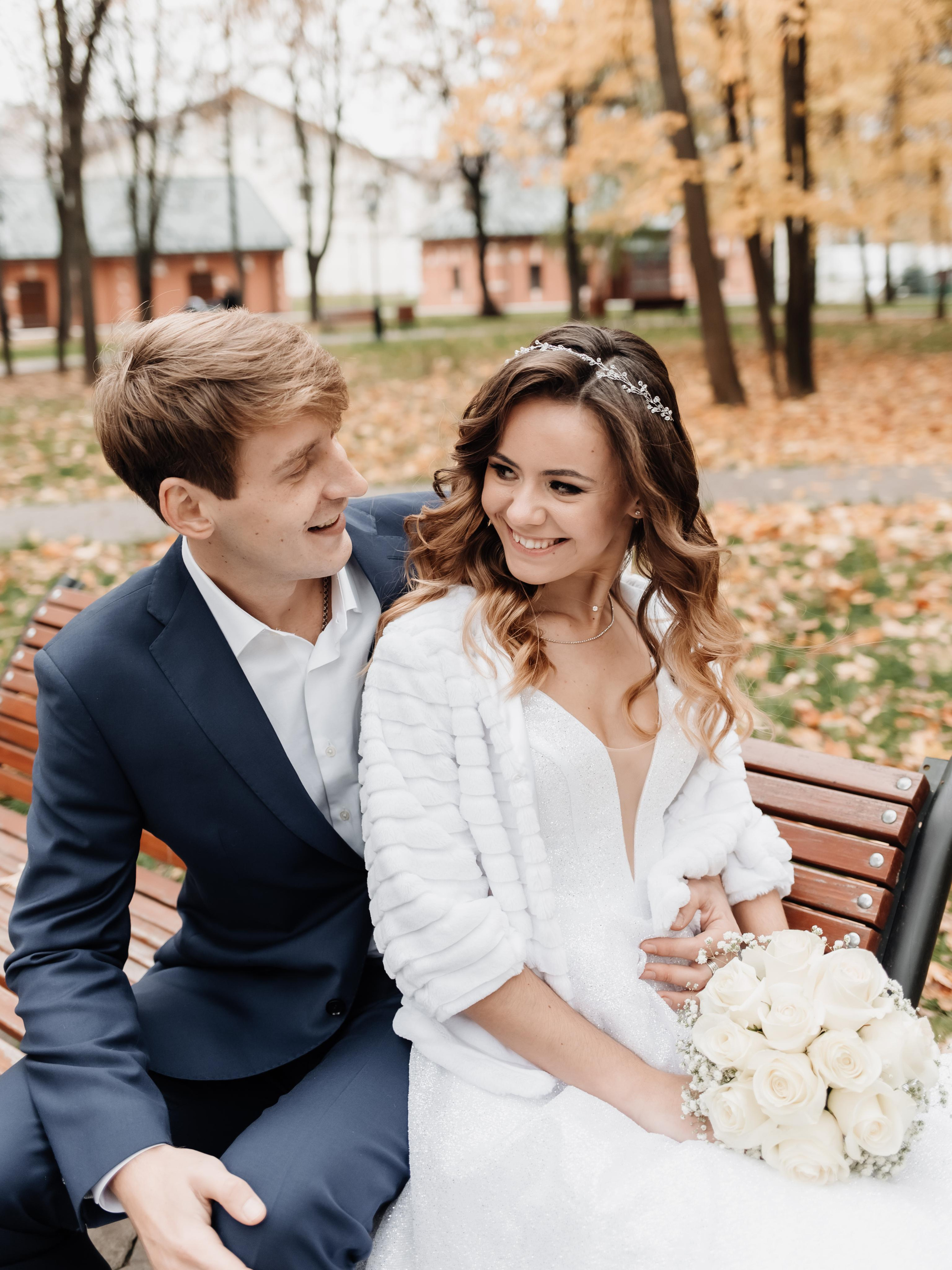 Свадебная фотосессия осенью в парке