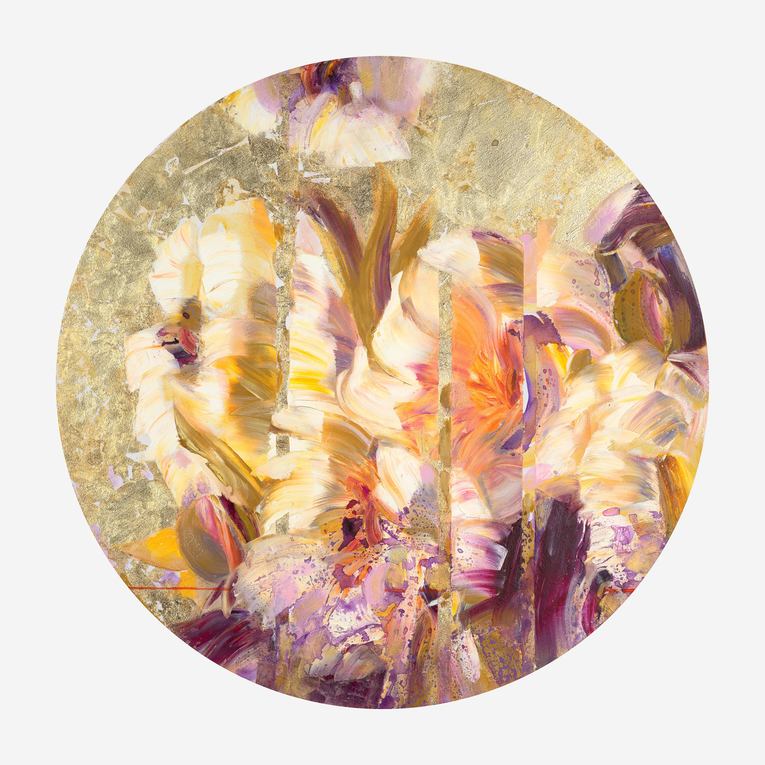 «Peonia - IV» - художник Лариса Блохина (холст, масло, диаметр 59 см, 2025)