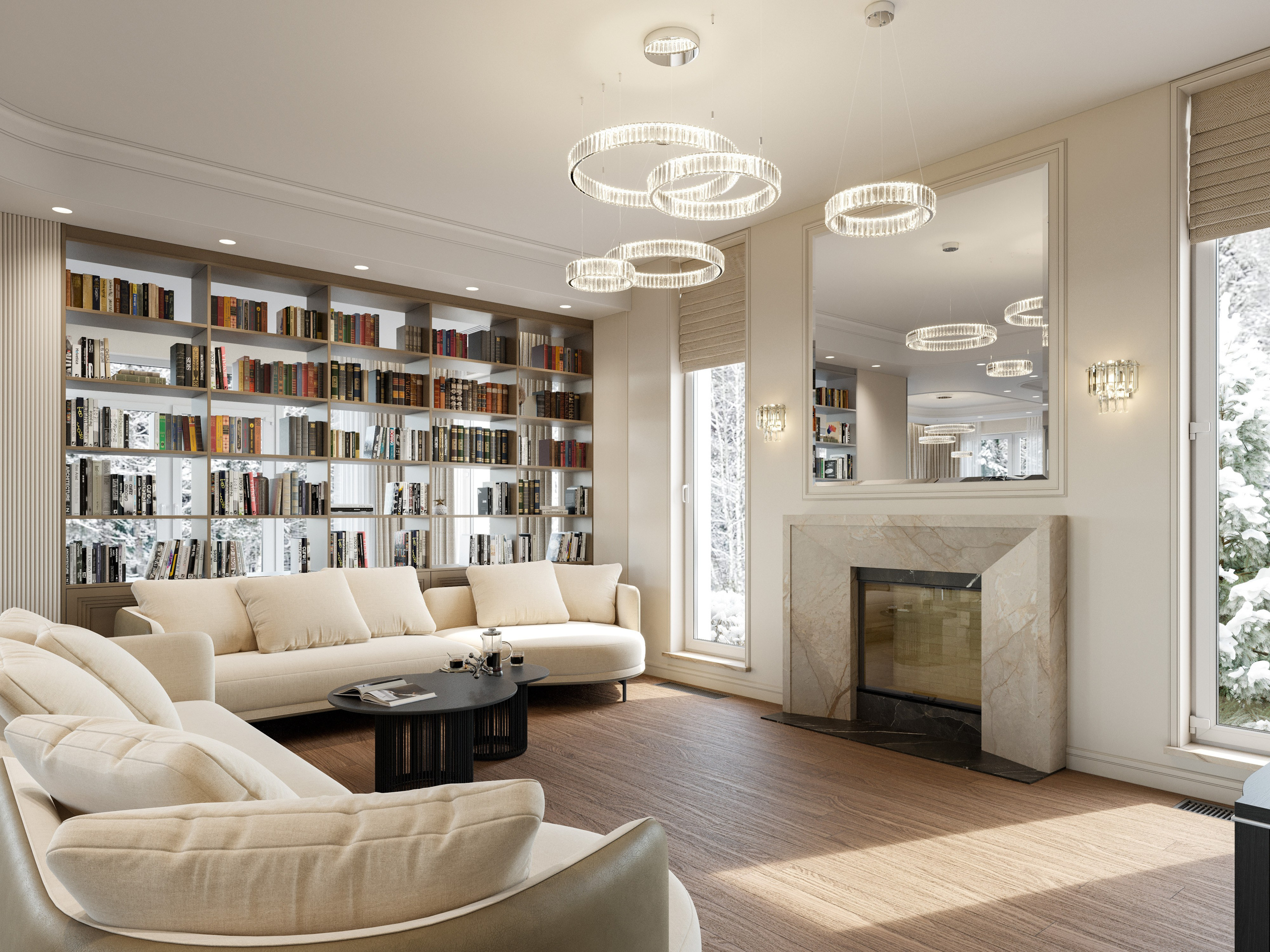 3D Визуализации Интерьера Загородного Дома в Классическом Стиле. Визуализатор интерьера в Москве | Брагин Кирилл