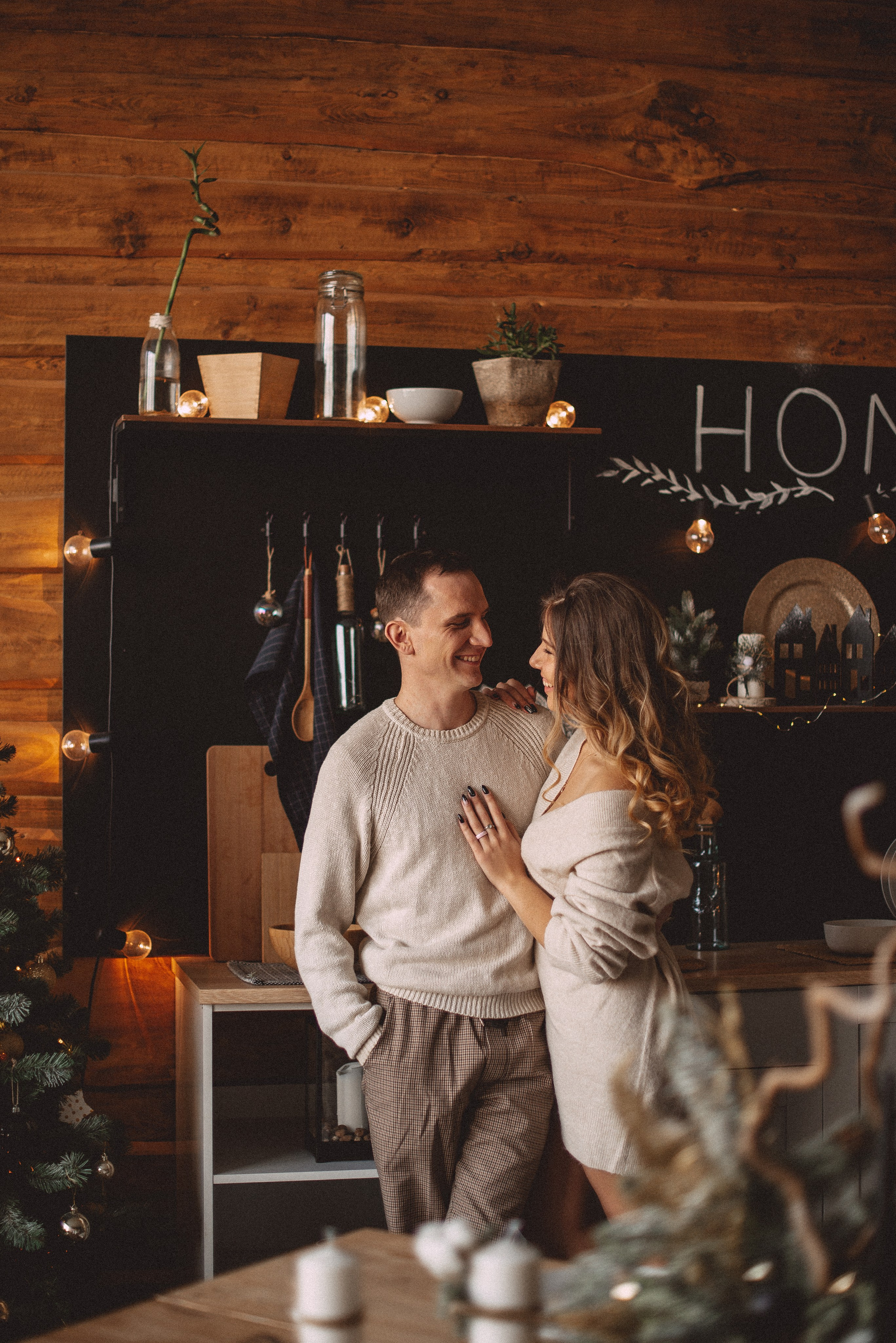 Новогодняя фотосессия Лавстори в студии. Семейная фотосессия Бутово Москва фотограф Алина Морщагина