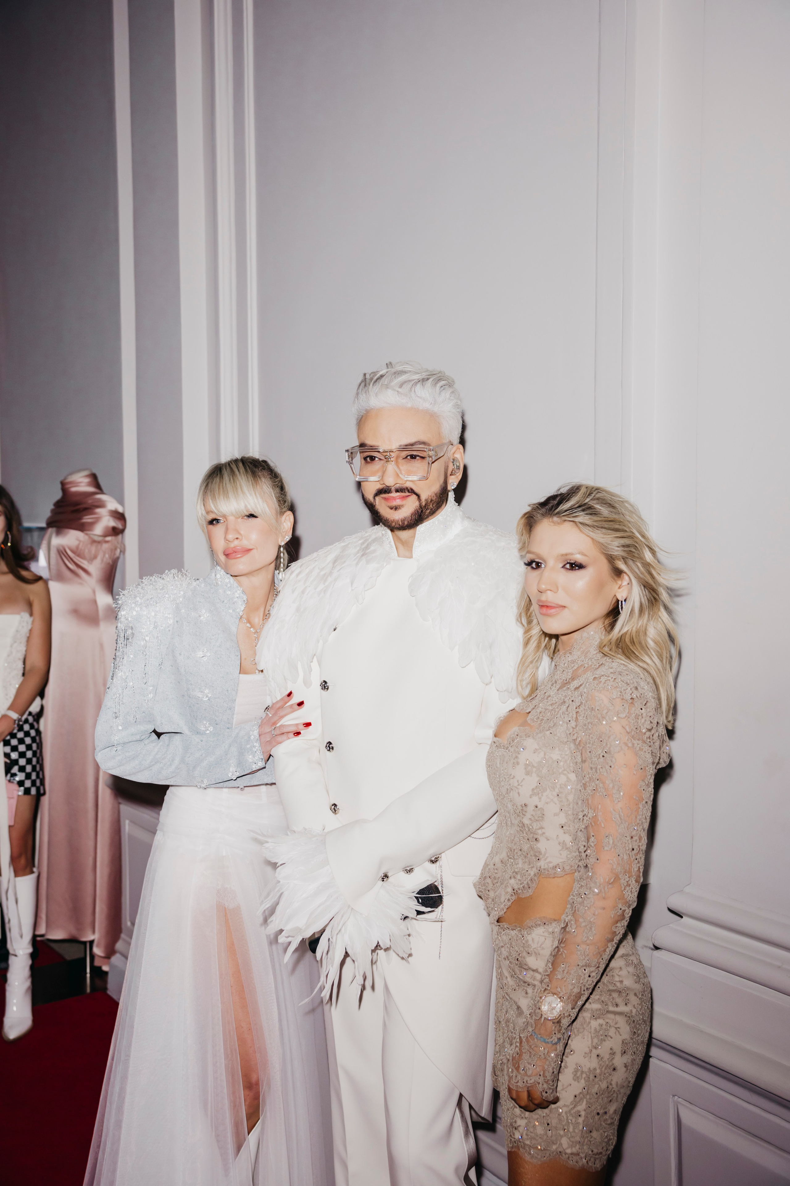 Янва Раскавалова, Филипп Киркоров и Люся Чеботина на Снежном коктейле Яны Раскаваловой