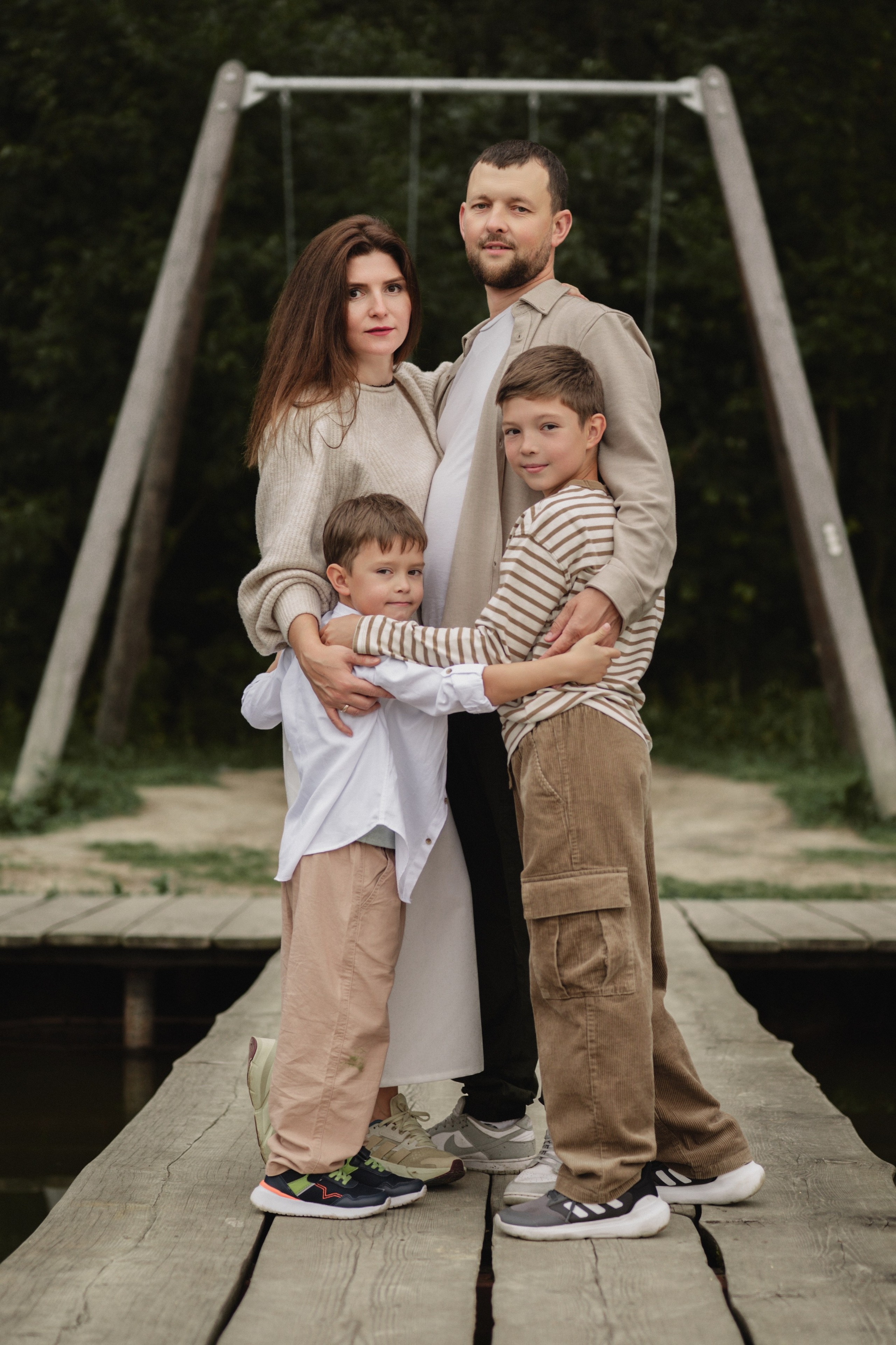 Светлана и Олег с сыновьями