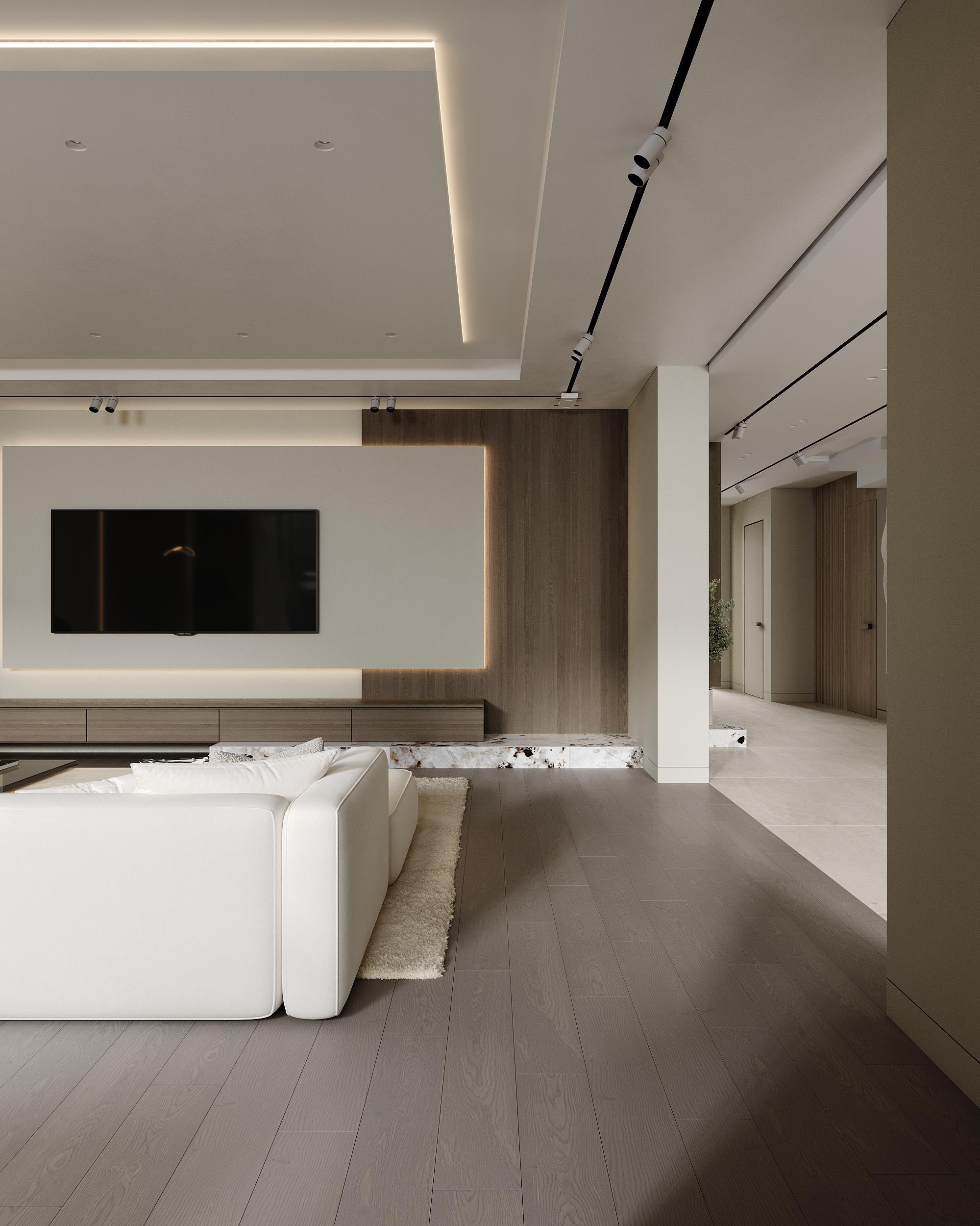 Гостиная с кухней. Дизайнер интерьера Еремина Юлия