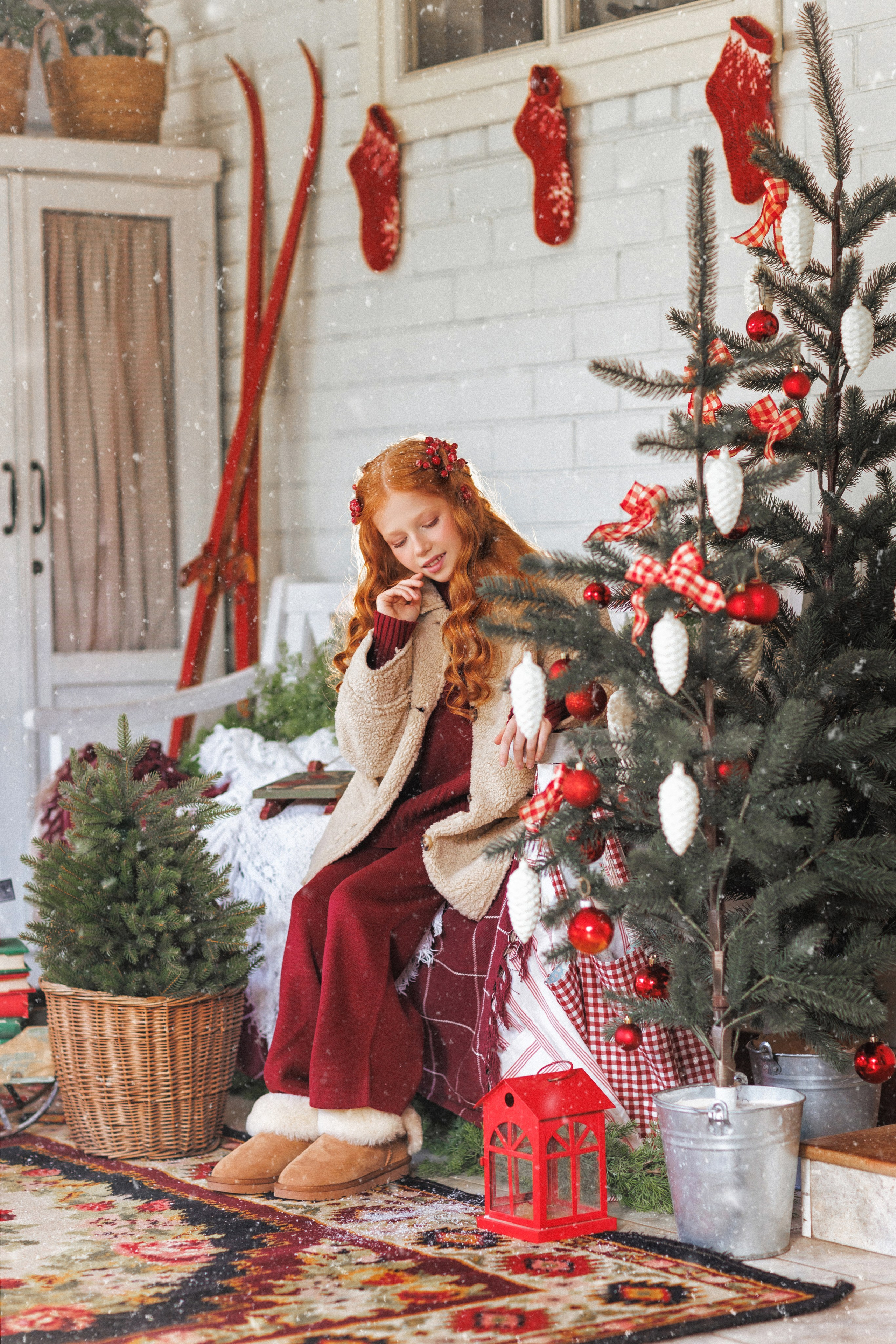 Новогодняя фотосессия с Рыжим пони, город Краснодар. Семейный и детский фотограф в Краснодаре Анна Трашкова