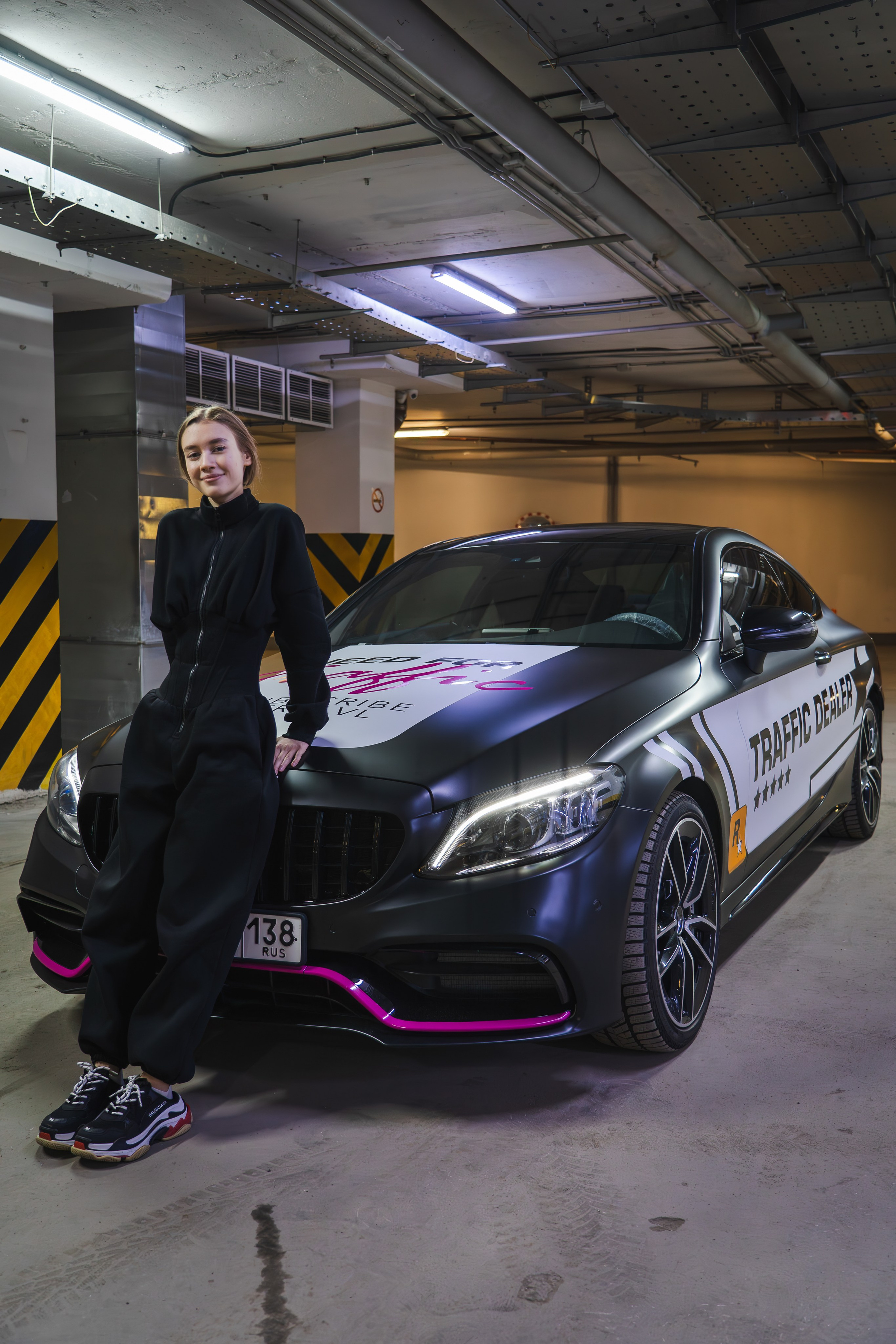 Винилография на Mercedes Benz C43 AMG. Студия дизайна и оклейки авто Barmaley Design