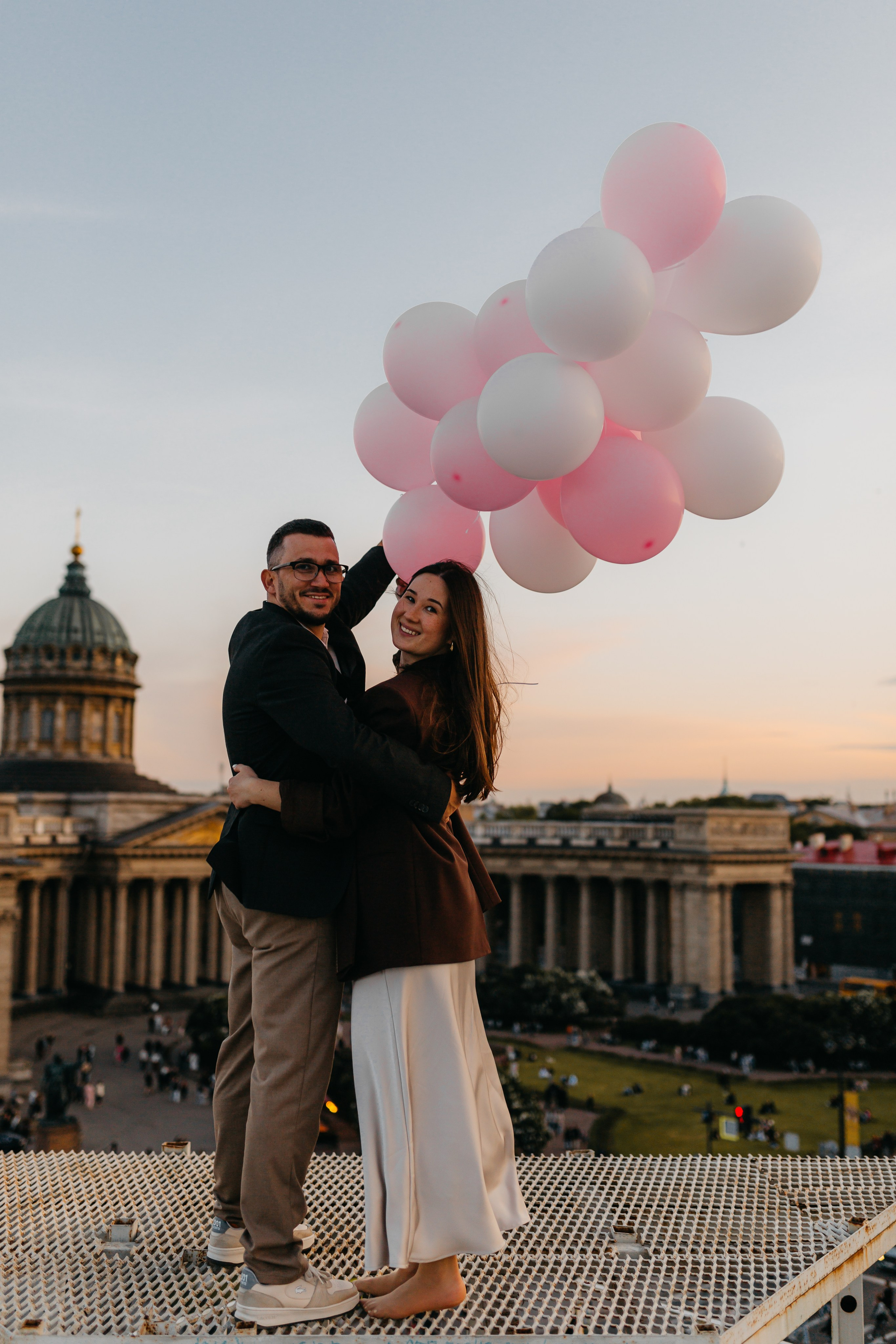 LoveStory на крышах Питера. Фотограф Санкт-Петербург Князева Елизавета