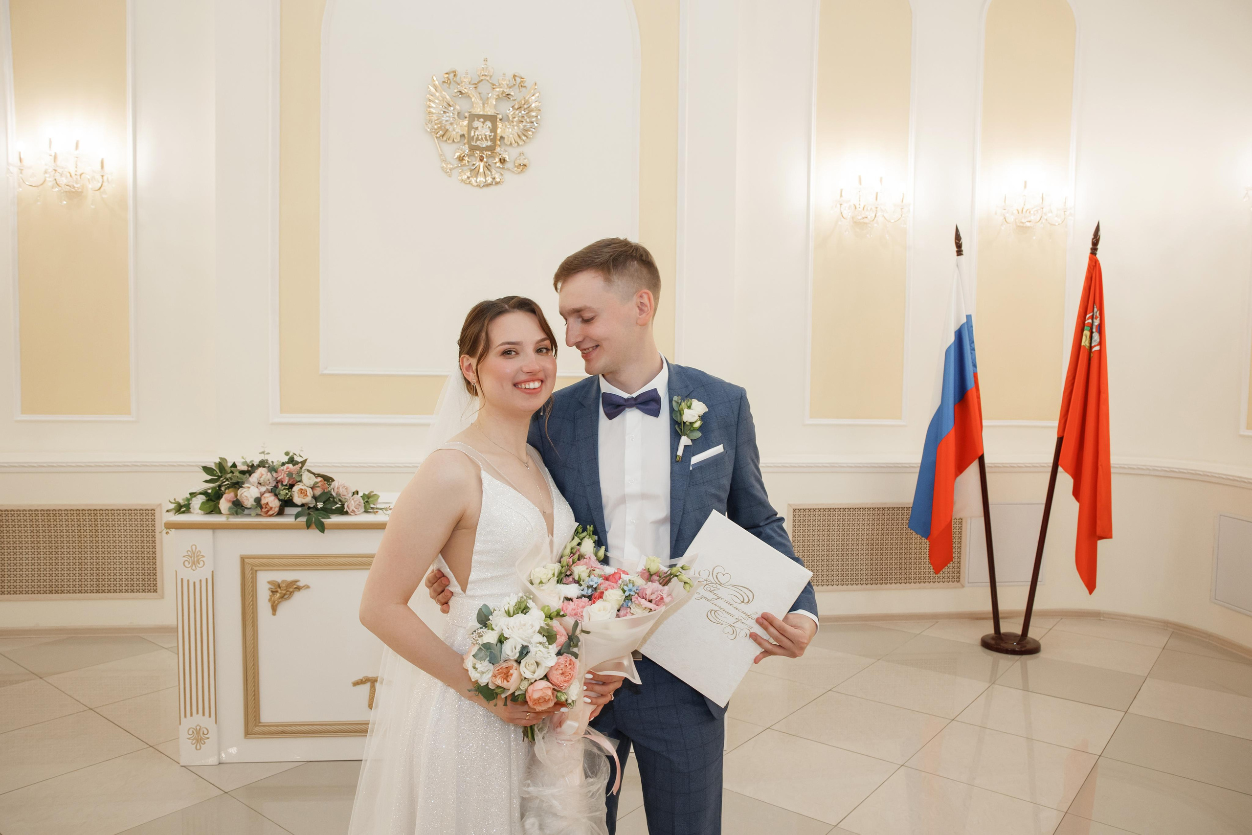 Надежда и Никита, ЗАГС г. Королев, фотостудия SpaceNoirArt. Свадебный и репортажный фотограф (Москва, Королев и другие)