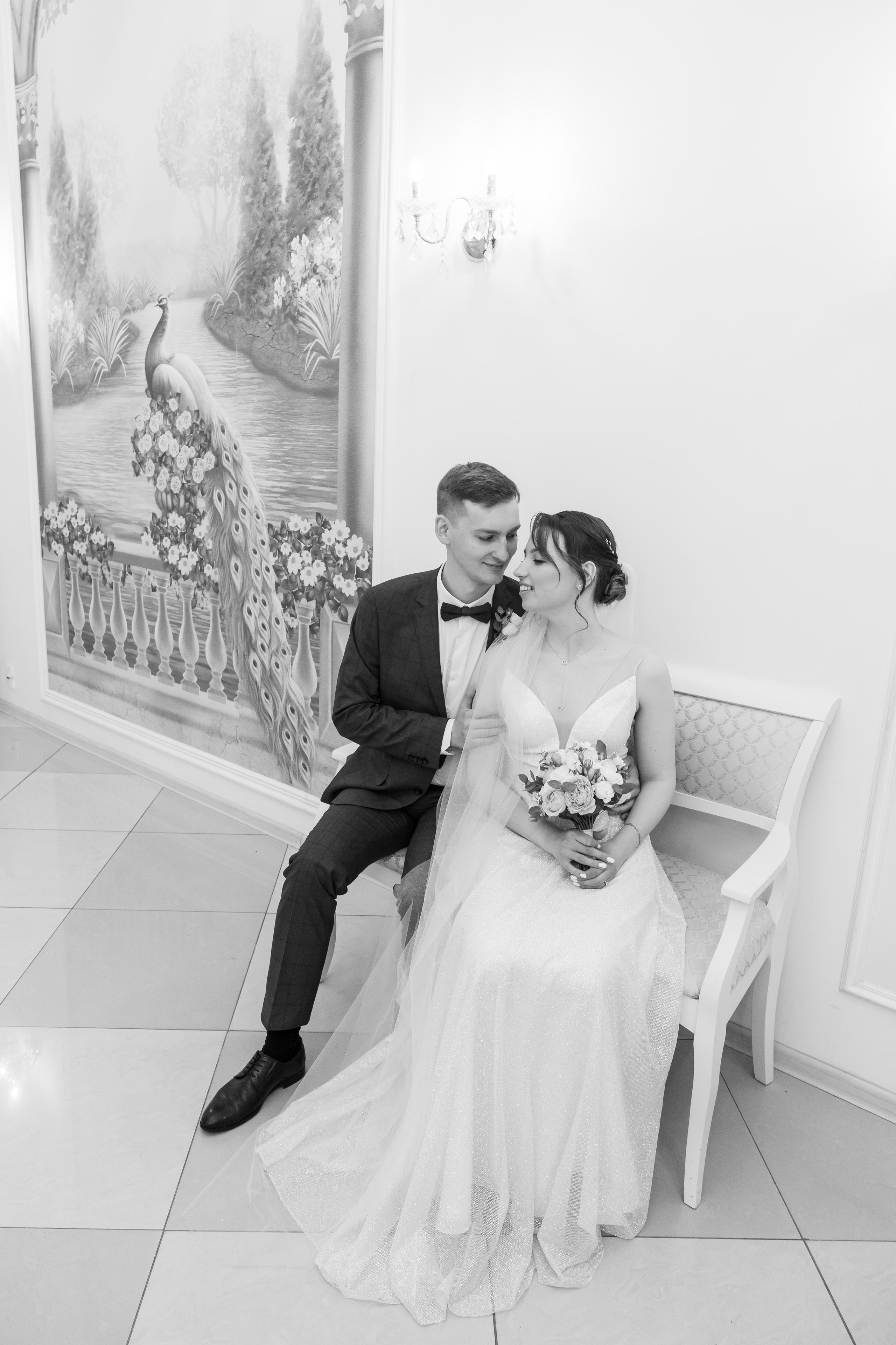 Надежда и Никита, ЗАГС г. Королев, фотостудия SpaceNoirArt. Свадебный и репортажный фотограф (Москва, Королев и другие)