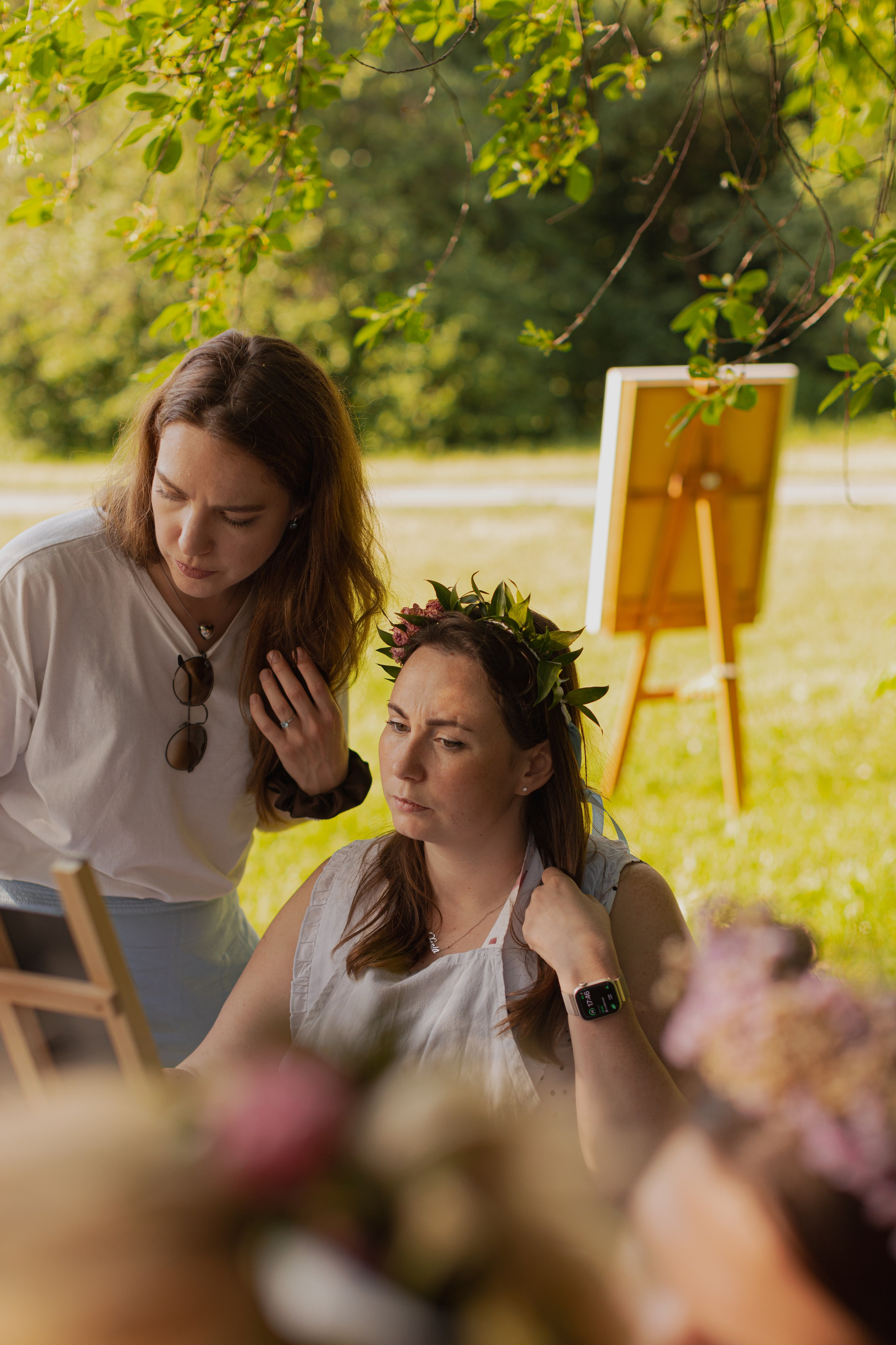Мк Сирень на зеркале (девичник в парке). Анастасия Ракчеева Художник