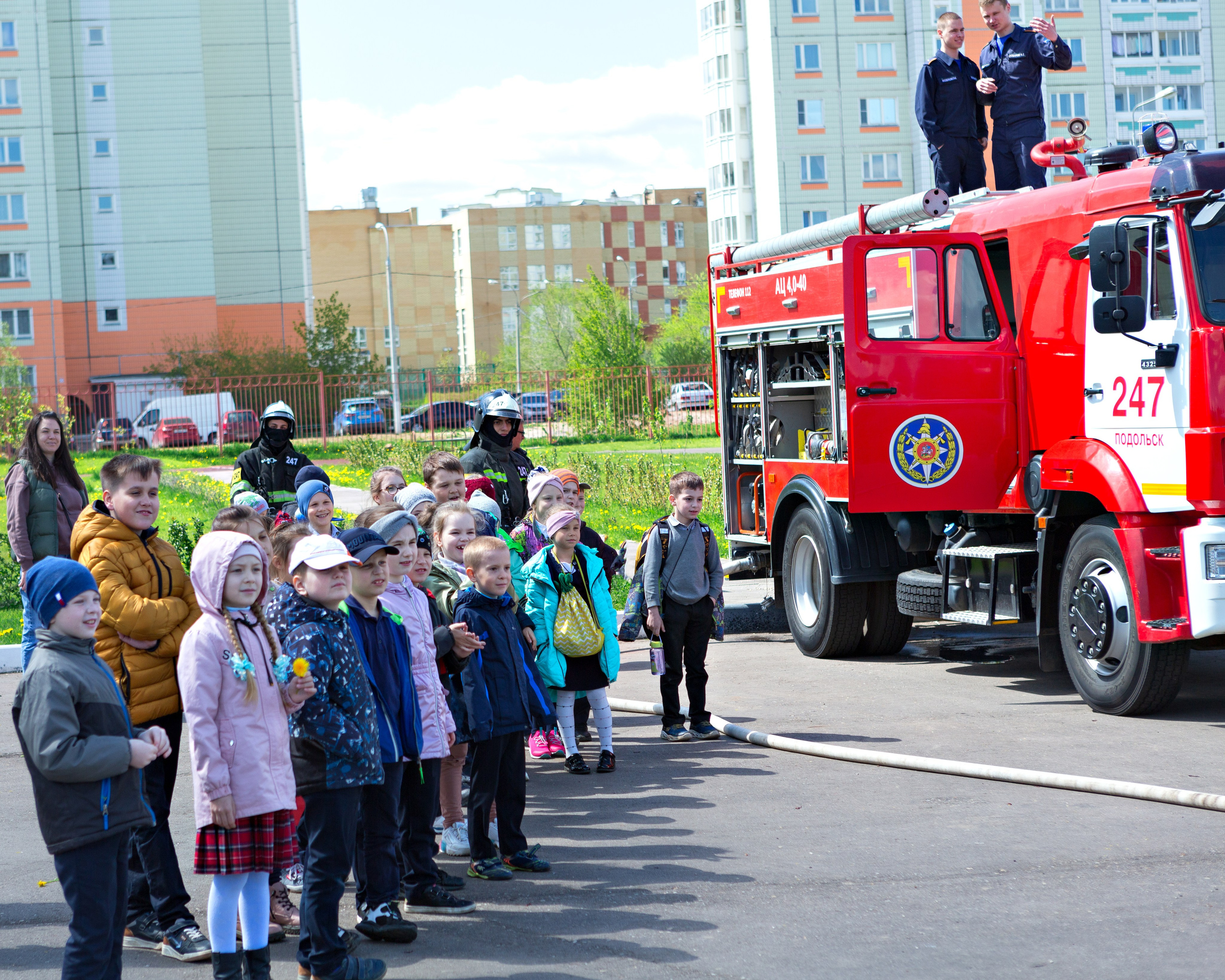 Экскурсия в пожарную часть г. Подольск. Выпускные альбомы и школьный фотограф в Подольске, Троицке, Щербинке, Москве и Московской области