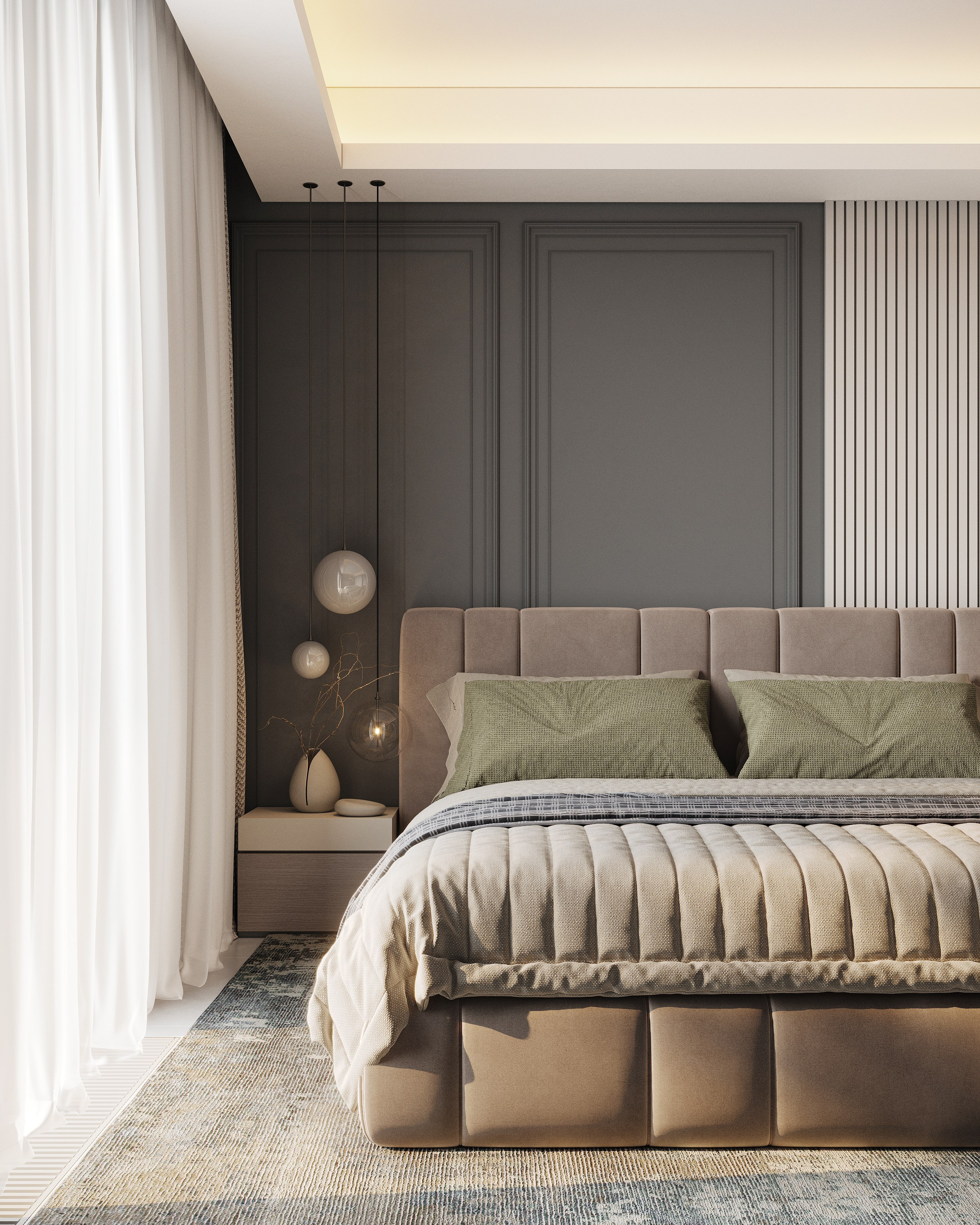 Master bedroom/VILLA in Raiano/Abruzzo region/Italy. Solovets visualization