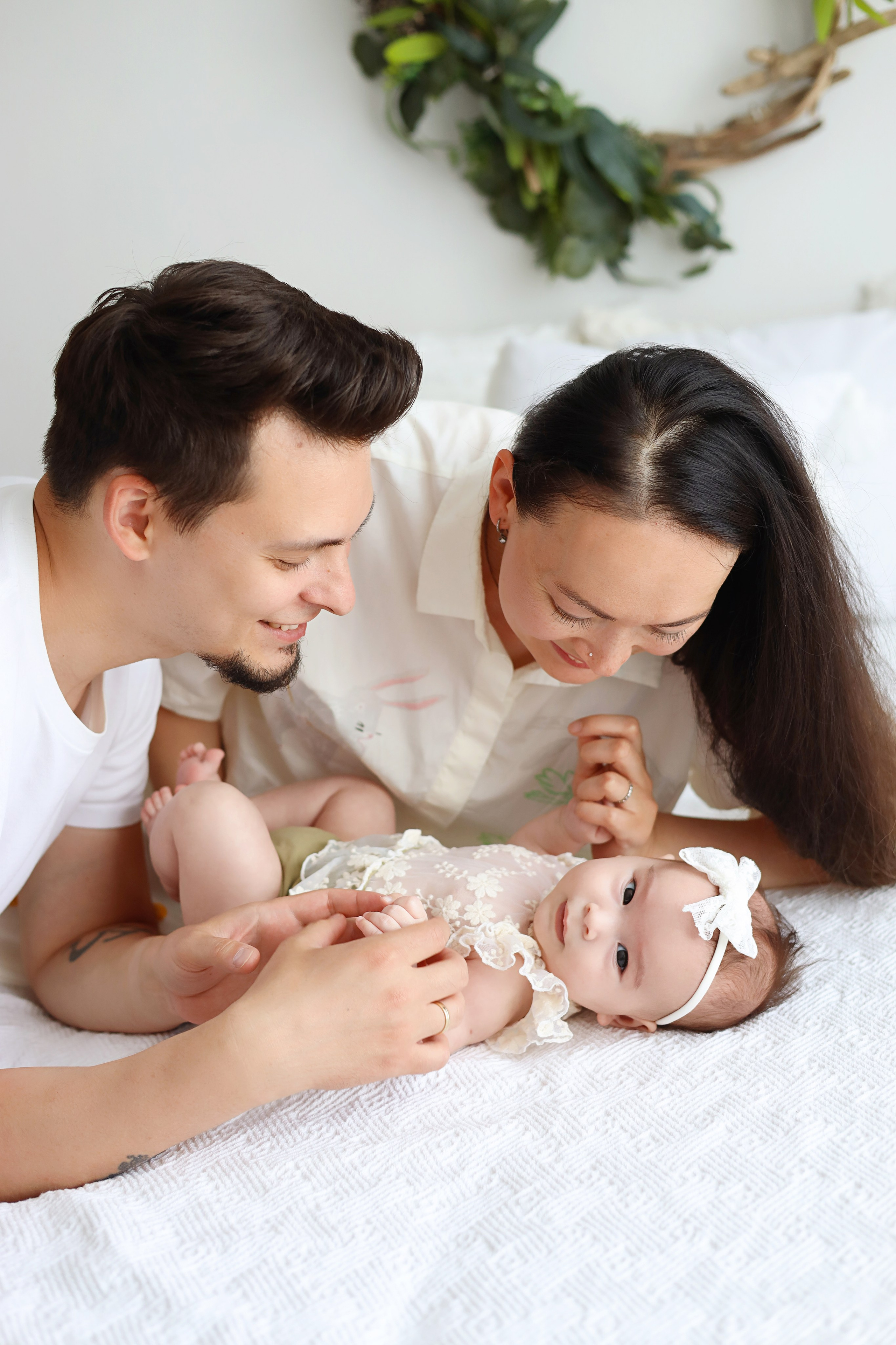 Фотосессия Василисы в студии в Бутово. Фотограф новорожденных Москва. Ньюборн фотограф Москва