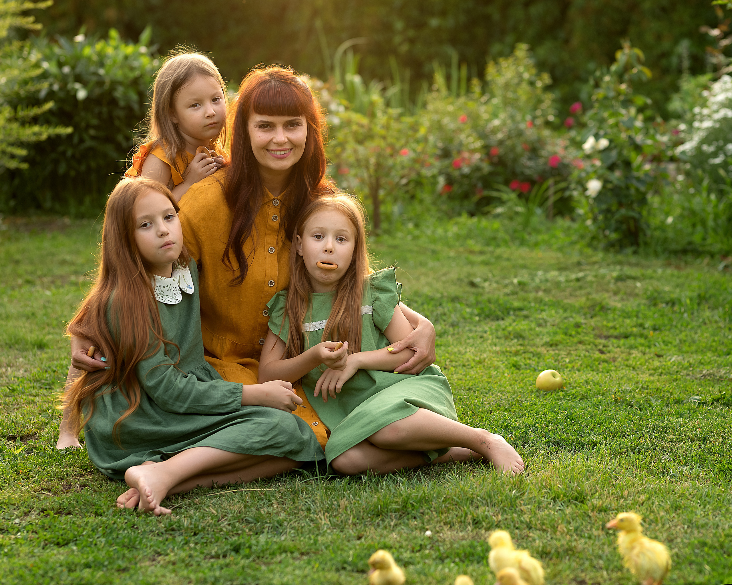 Семейная фотосессия с утятами. Детский и семейный фотограф в Челябинске Мандрикова Светлана