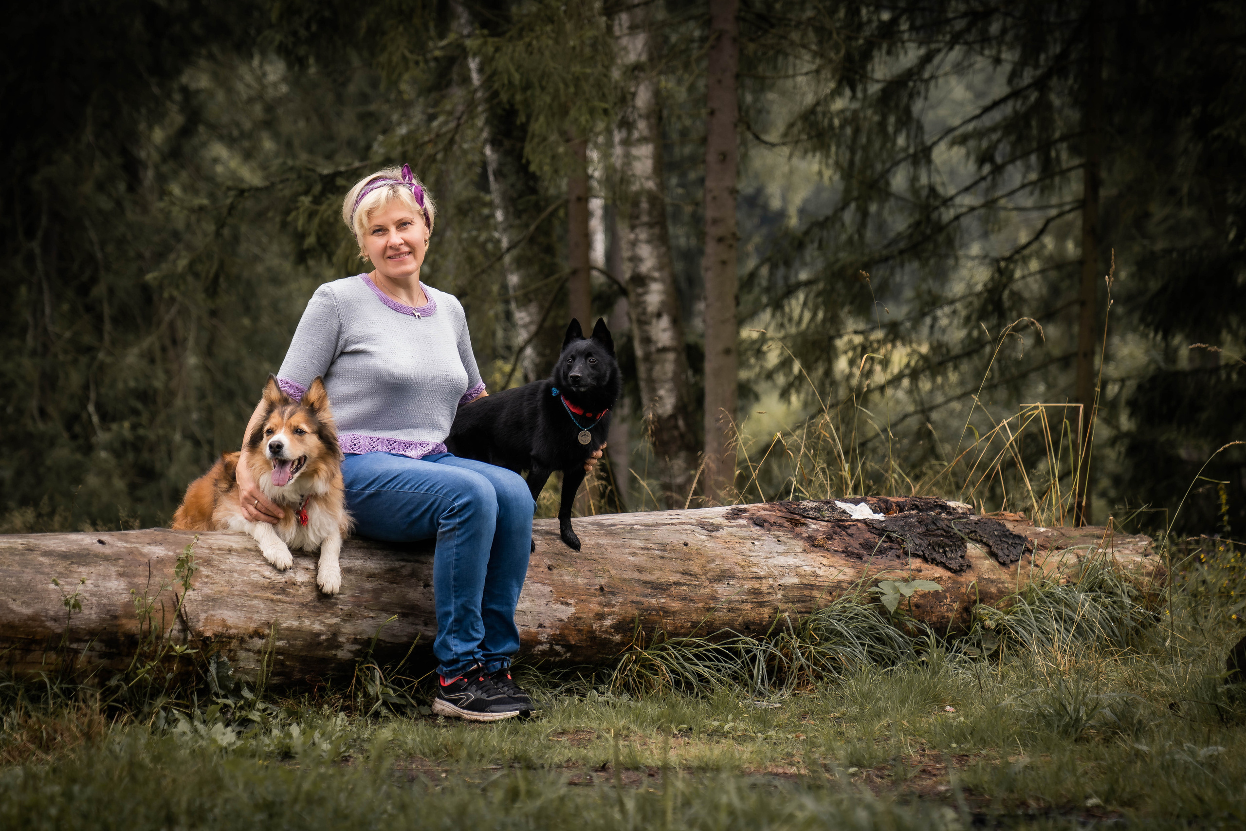 Екатерина и Варвара (собаки Ведьма и Лэд). Семейный фотограф Ефремова Виктория