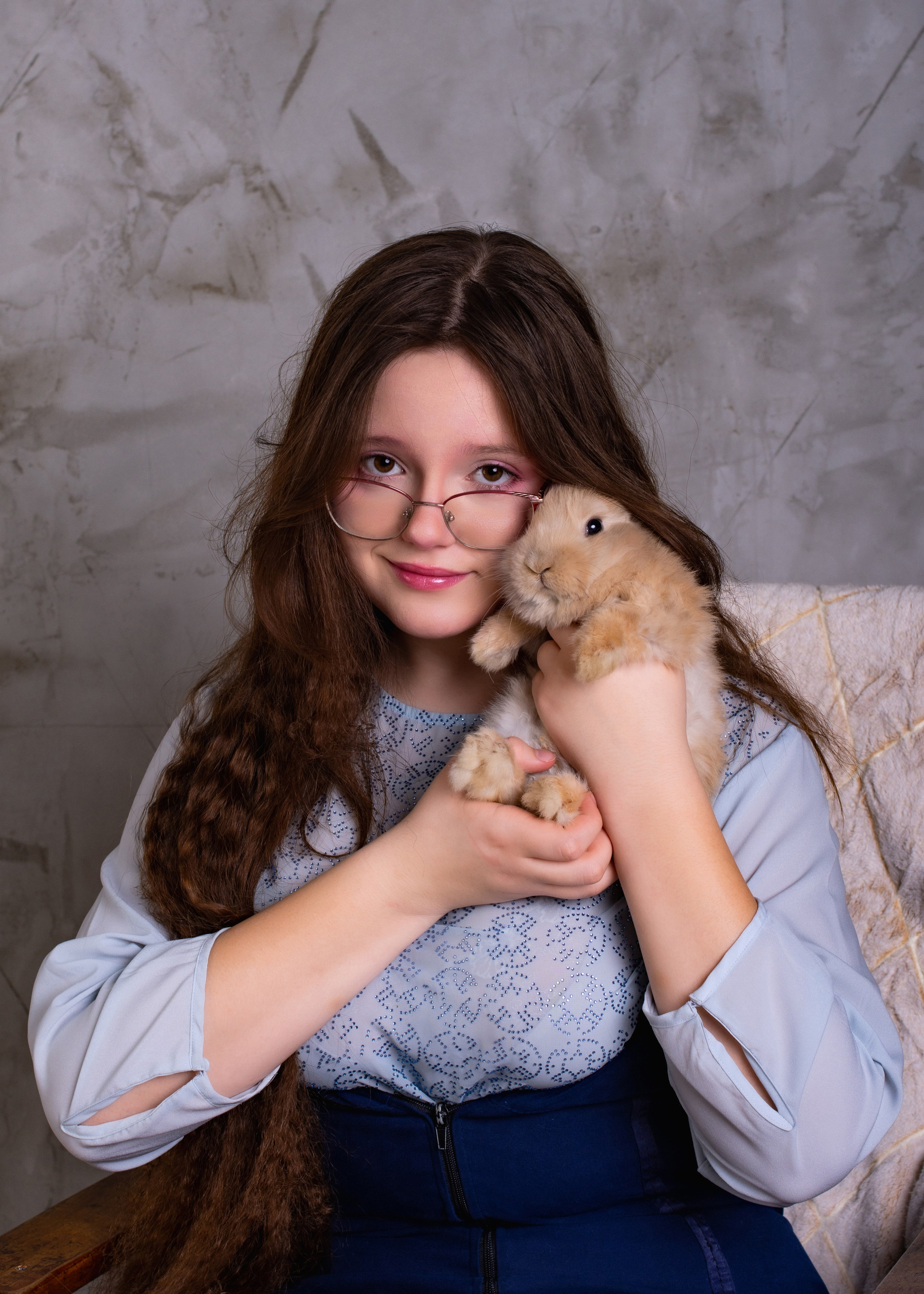 Дети и кролик. Детский фотограф в Новокузнецке Николай Чекалин