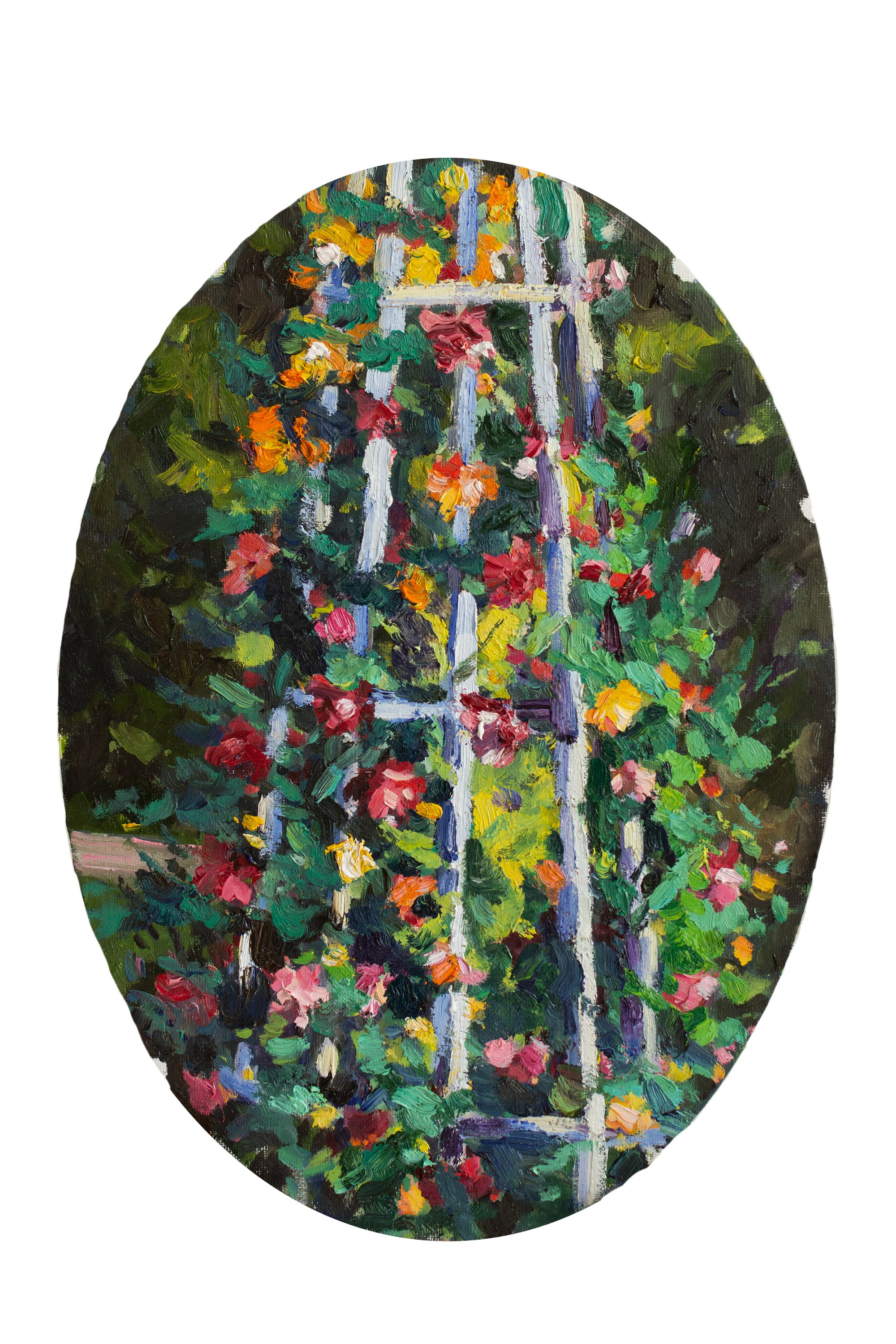 "Розовый вальс" холст на картоне, масло 35х25см, 2024