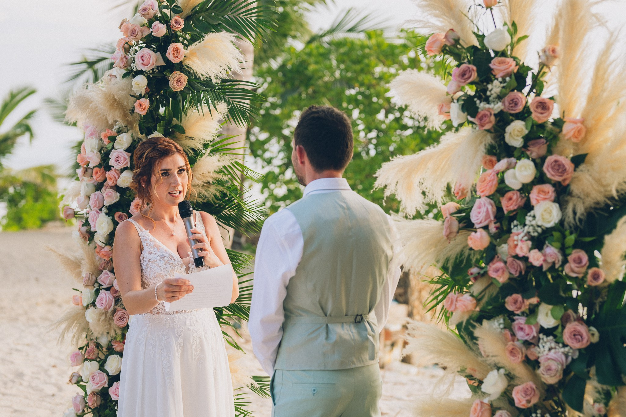 Luxury Beach Wedding Reception