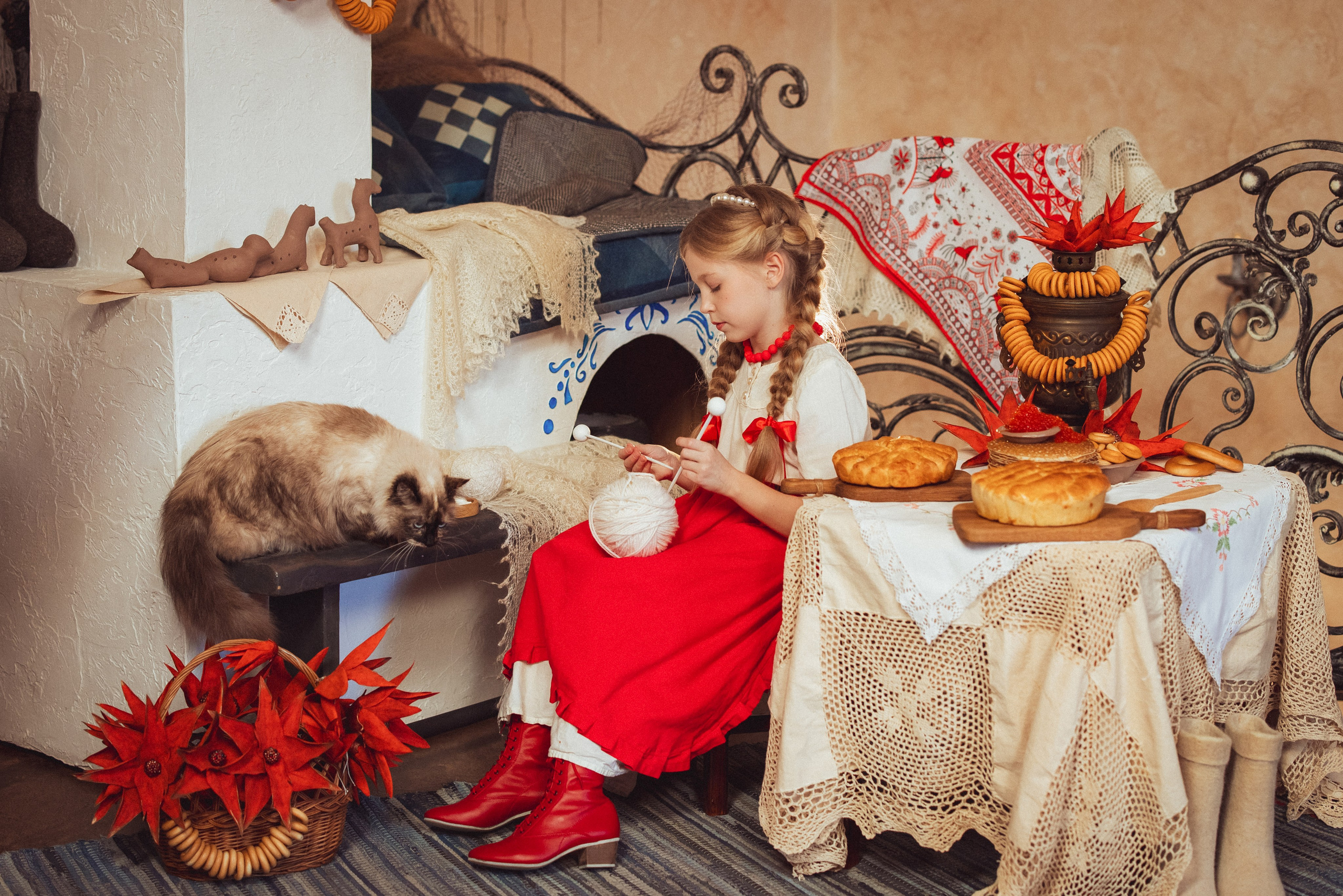 Фотосессия в русском стиле. Фотопроект"Масленица» в фотостудии Эль, город Краснодар. Семейный и детский фотограф в Краснодаре Анна Трашкова