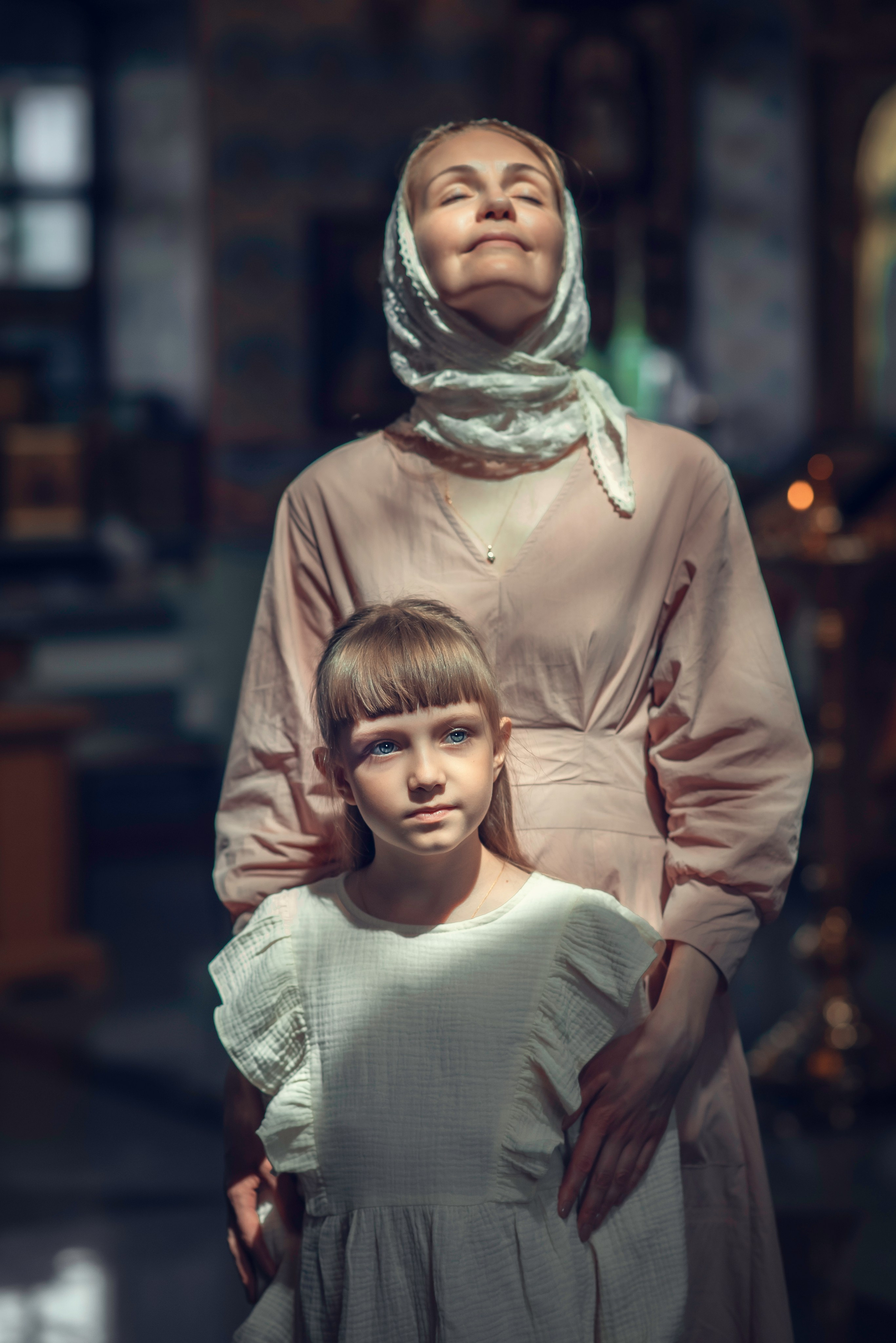 Таинство Крещения. Никодимос, Серафима и Алиса. Фотограф Стеценко Наталия. Одинцово, Москва, Московская область