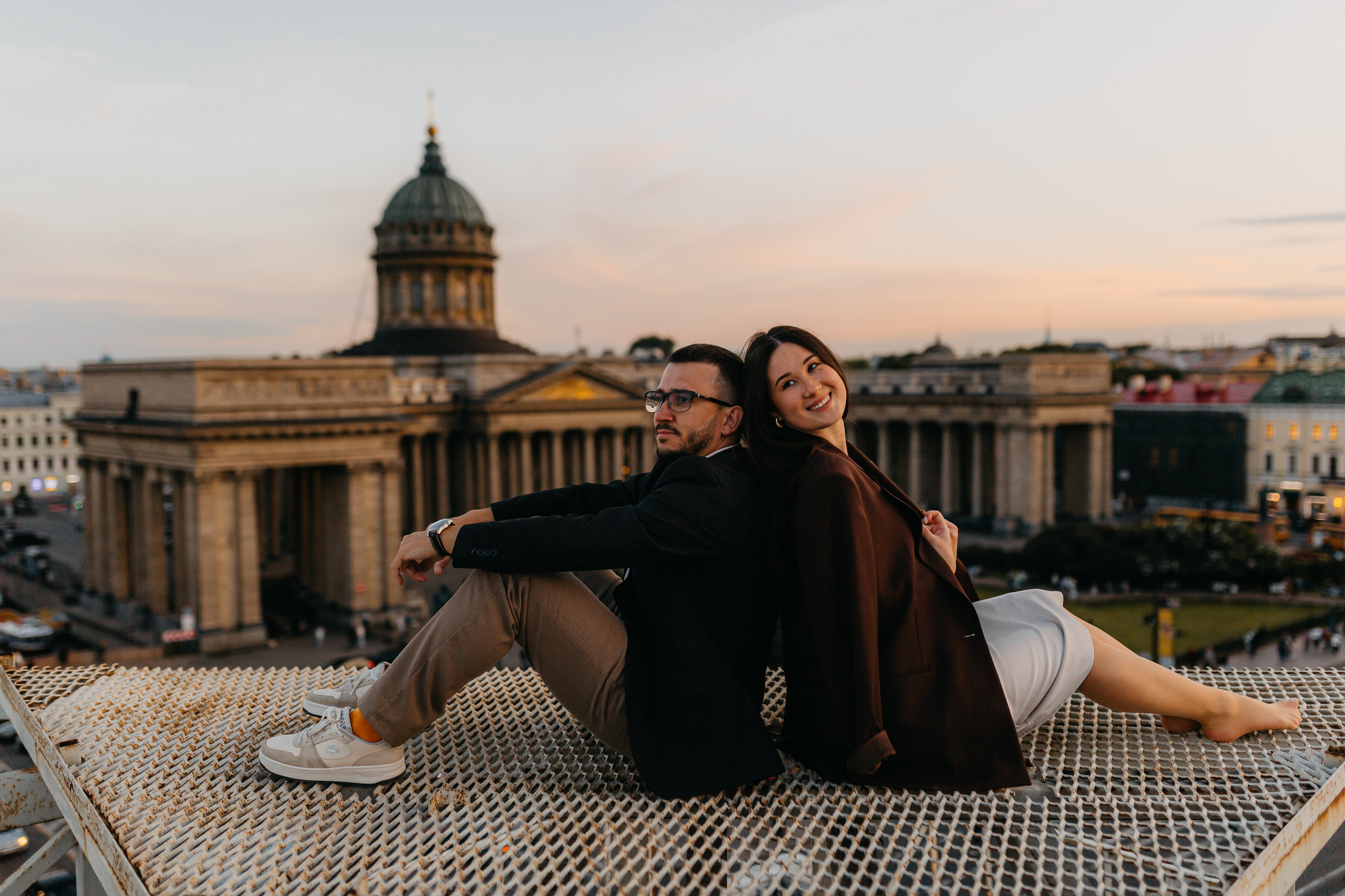 LoveStory на крышах Питера. Фотограф Санкт-Петербург Князева Елизавета