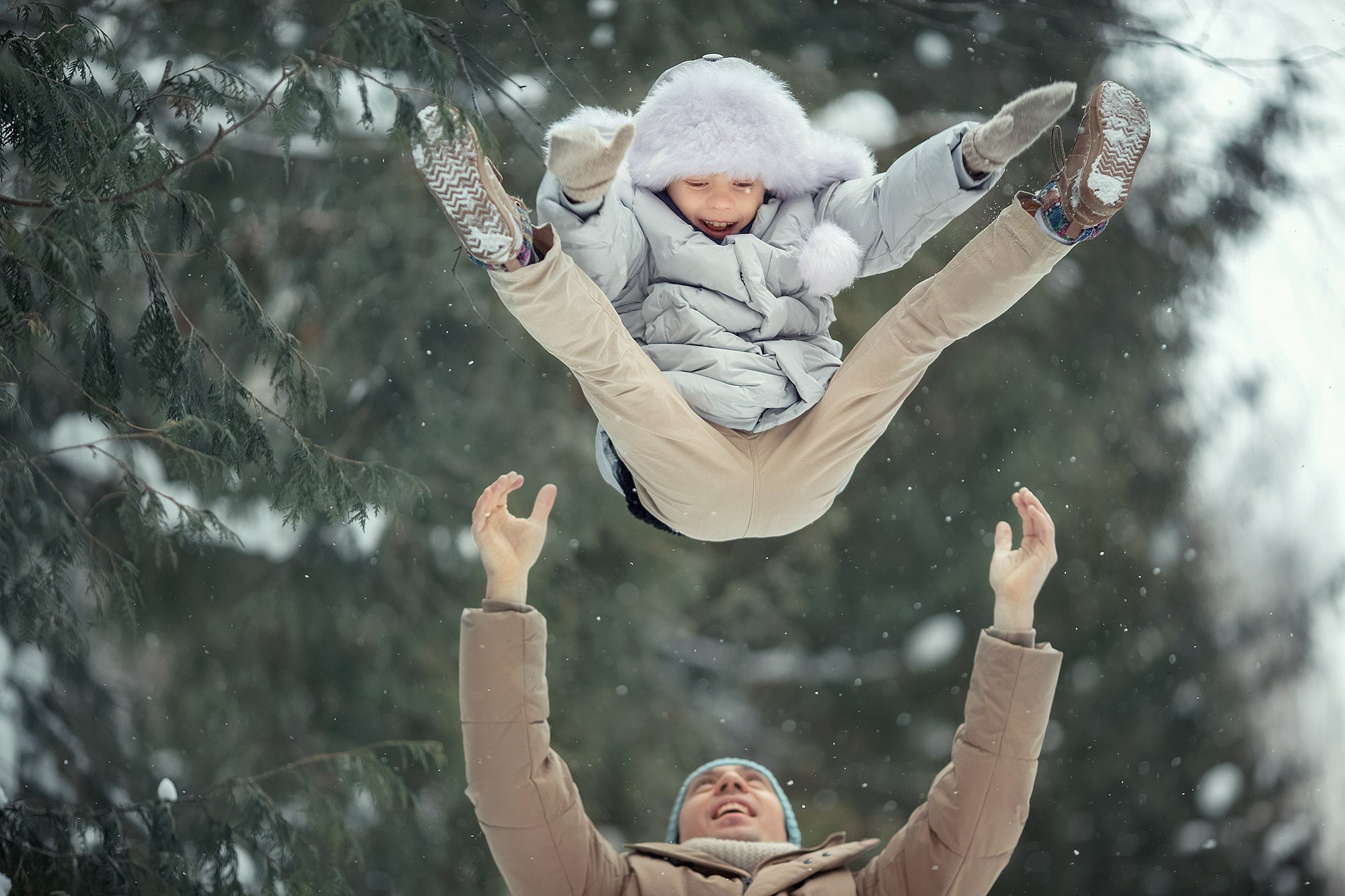 Зимние забавы на семейной фотосессии. Tatyana Nadezhdina Family photographer