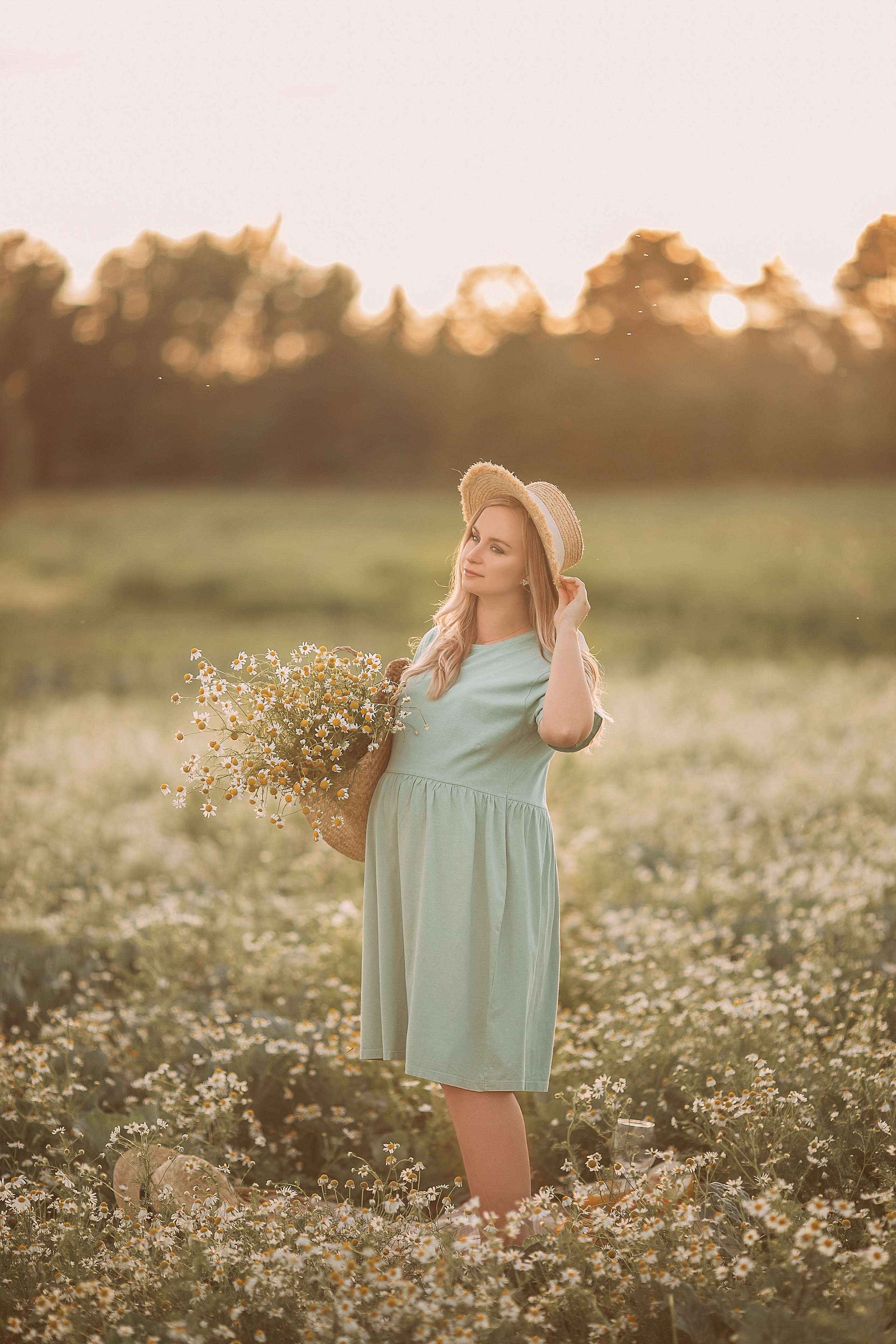 Ксюша «в ожидании», ромашки, капуста…. Семейный и детский фотограф в Пскове и Санкт-Петербурге Яна Калинина