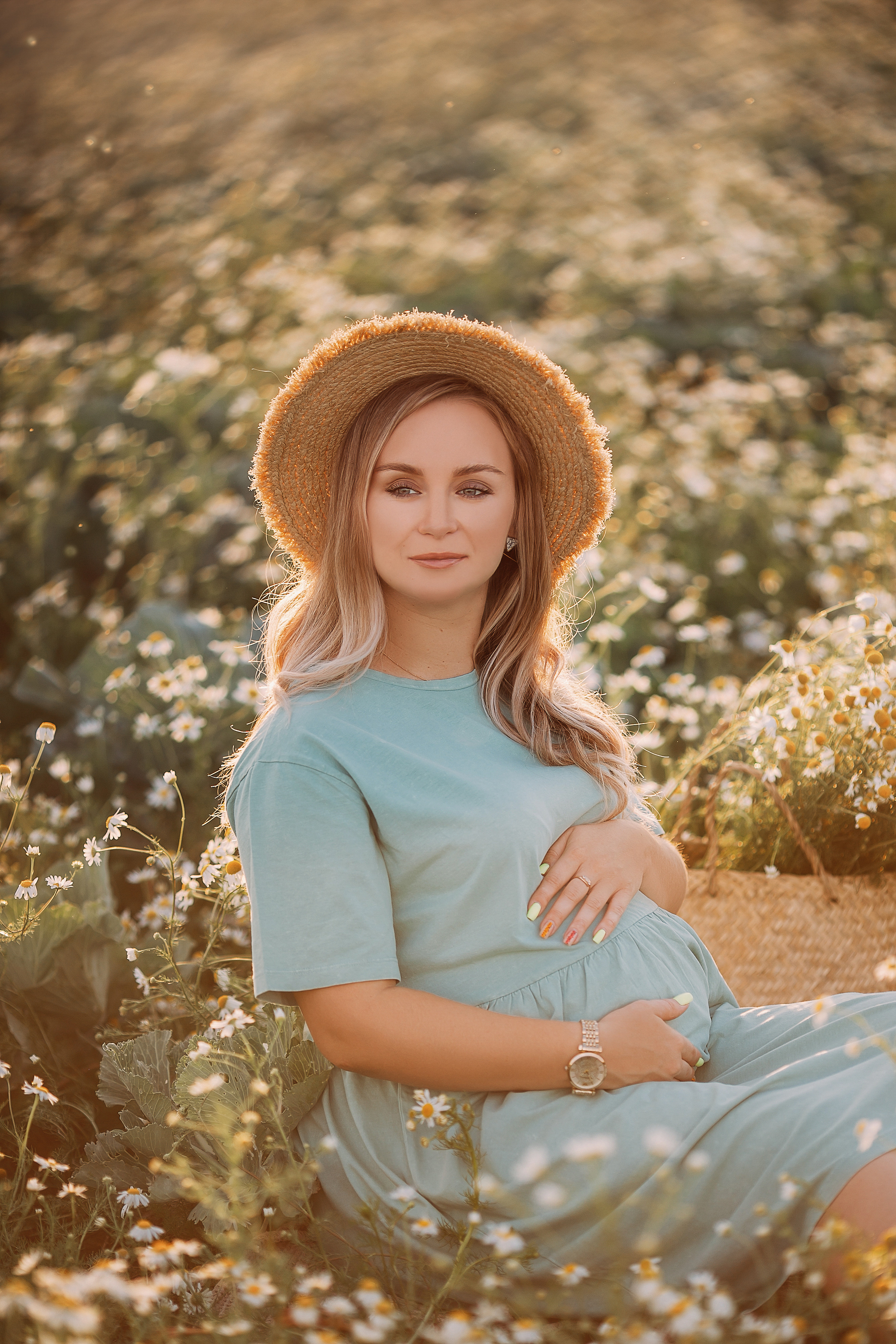Ксюша «в ожидании», ромашки, капуста…. Семейный и детский фотограф в Пскове и Санкт-Петербурге Яна Калинина