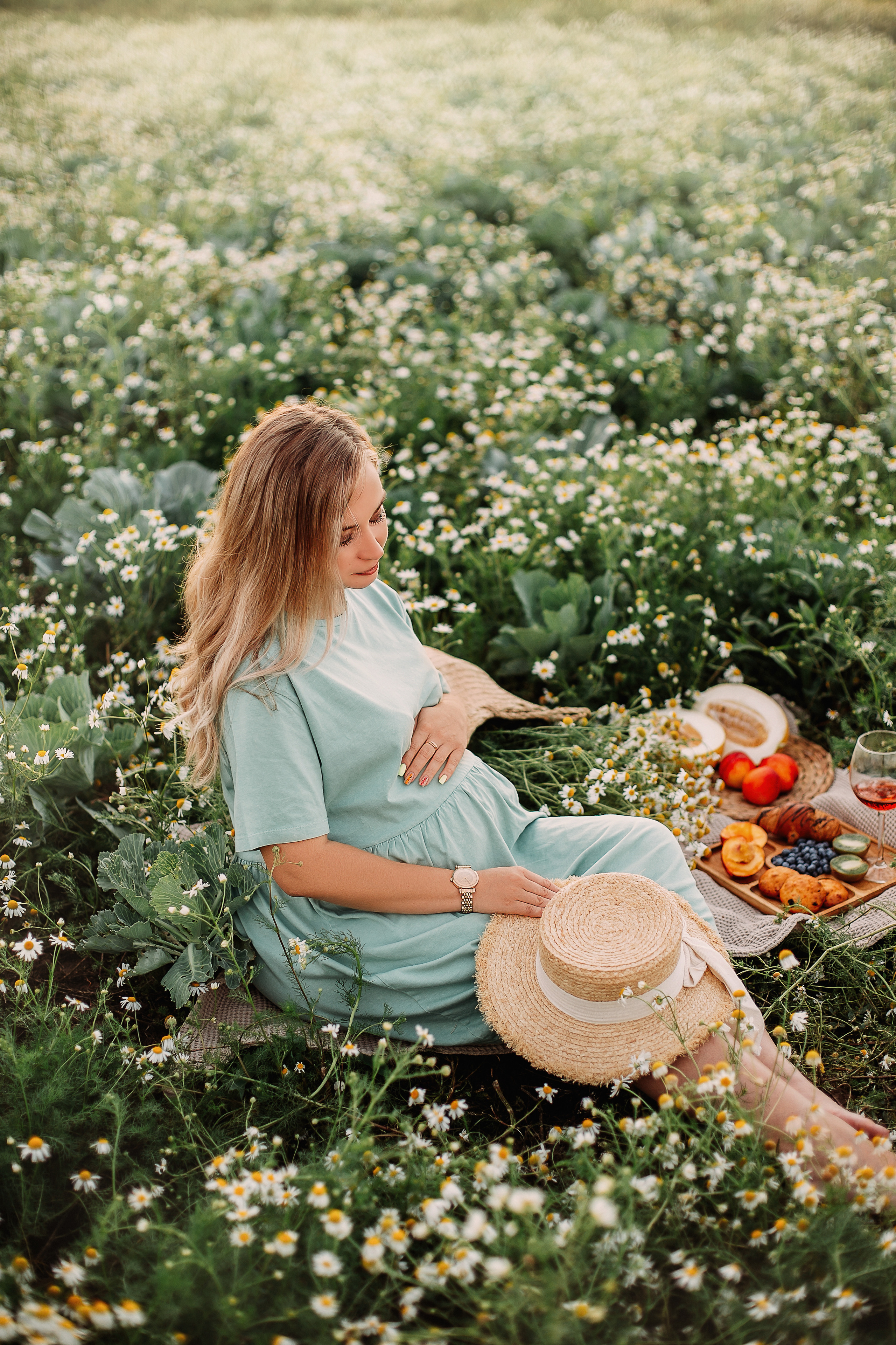 Ксюша «в ожидании», ромашки, капуста…. Семейный и детский фотограф в Пскове и Санкт-Петербурге Яна Калинина