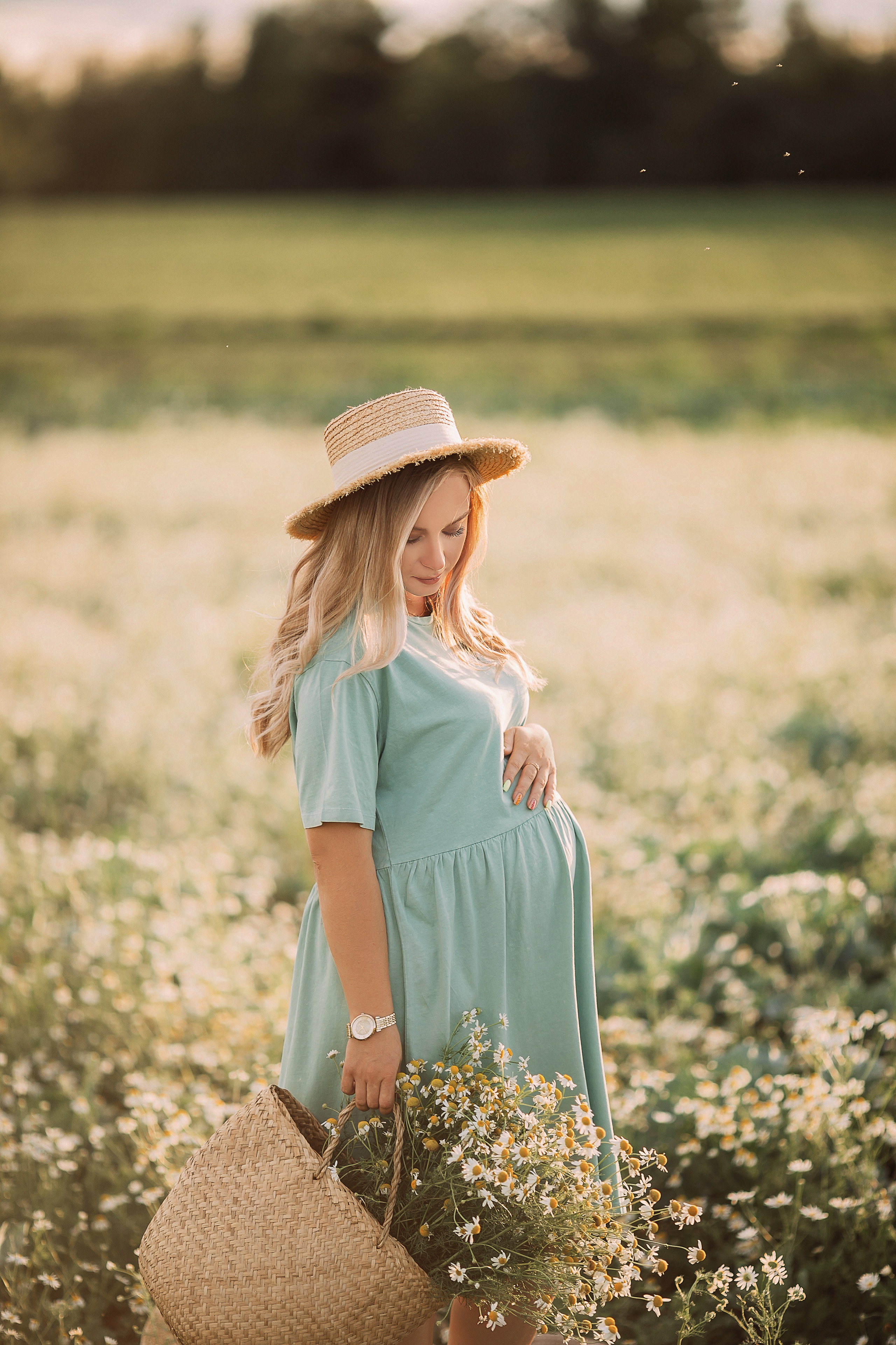 Ксюша «в ожидании», ромашки, капуста…. Семейный и детский фотограф в Пскове и Санкт-Петербурге Яна Калинина