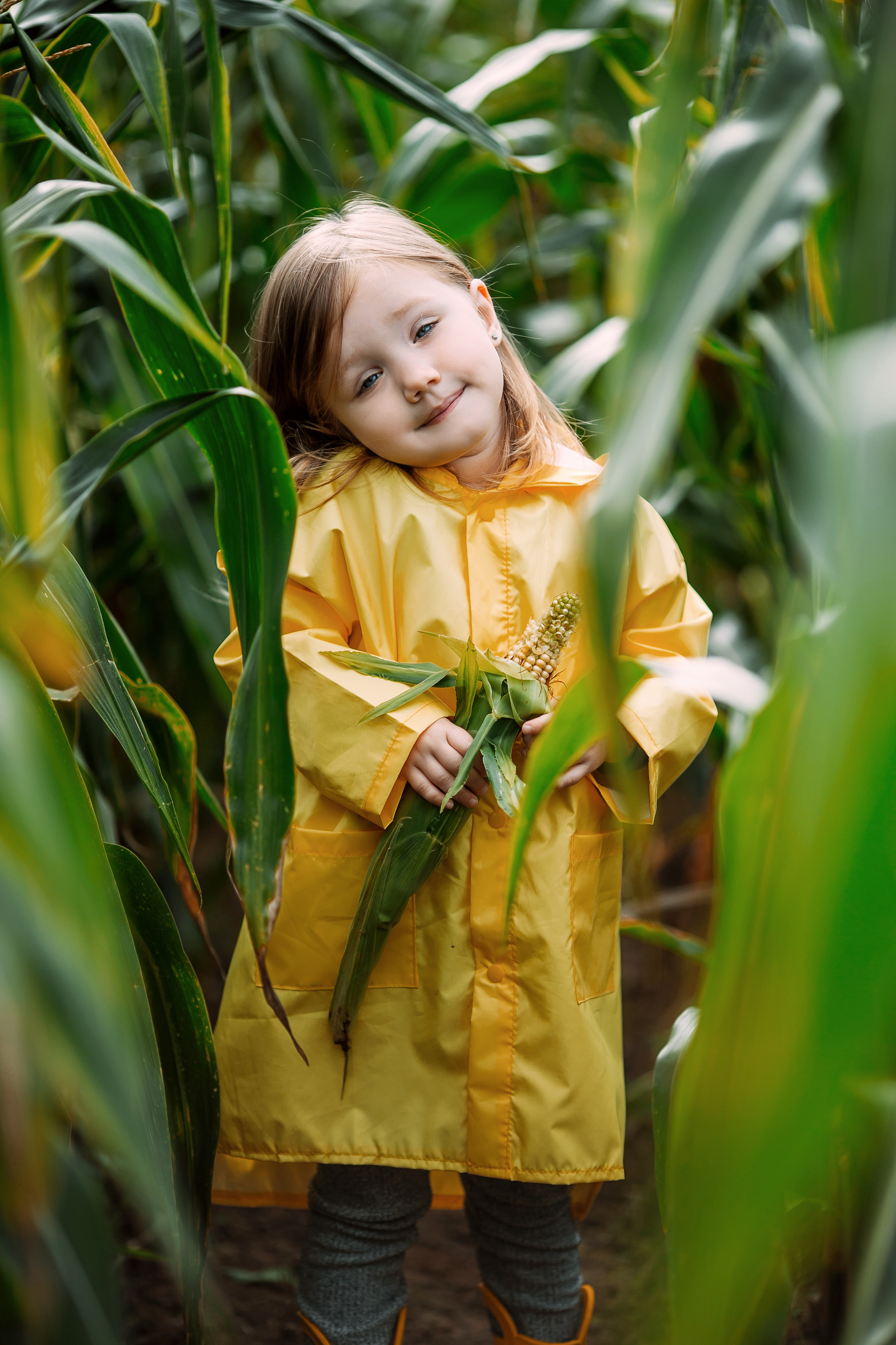Мини фотосъёмка в кукурузе, или 6 попыток Мирославы улыбнуться😬. Семейный и детский фотограф в Пскове и Санкт-Петербурге Яна Калинина