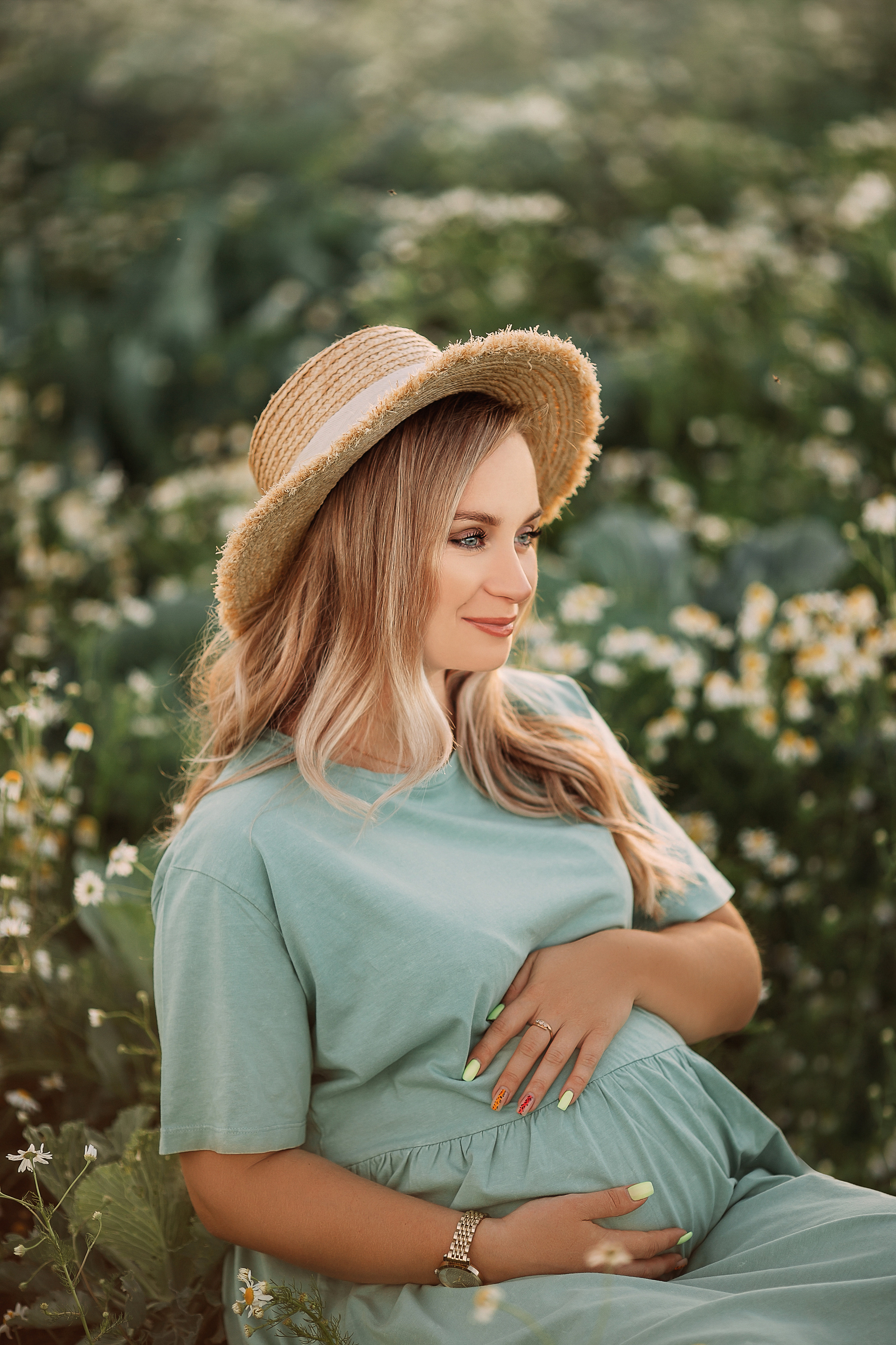 Ксюша «в ожидании», ромашки, капуста…. Семейный и детский фотограф в Пскове и Санкт-Петербурге Яна Калинина