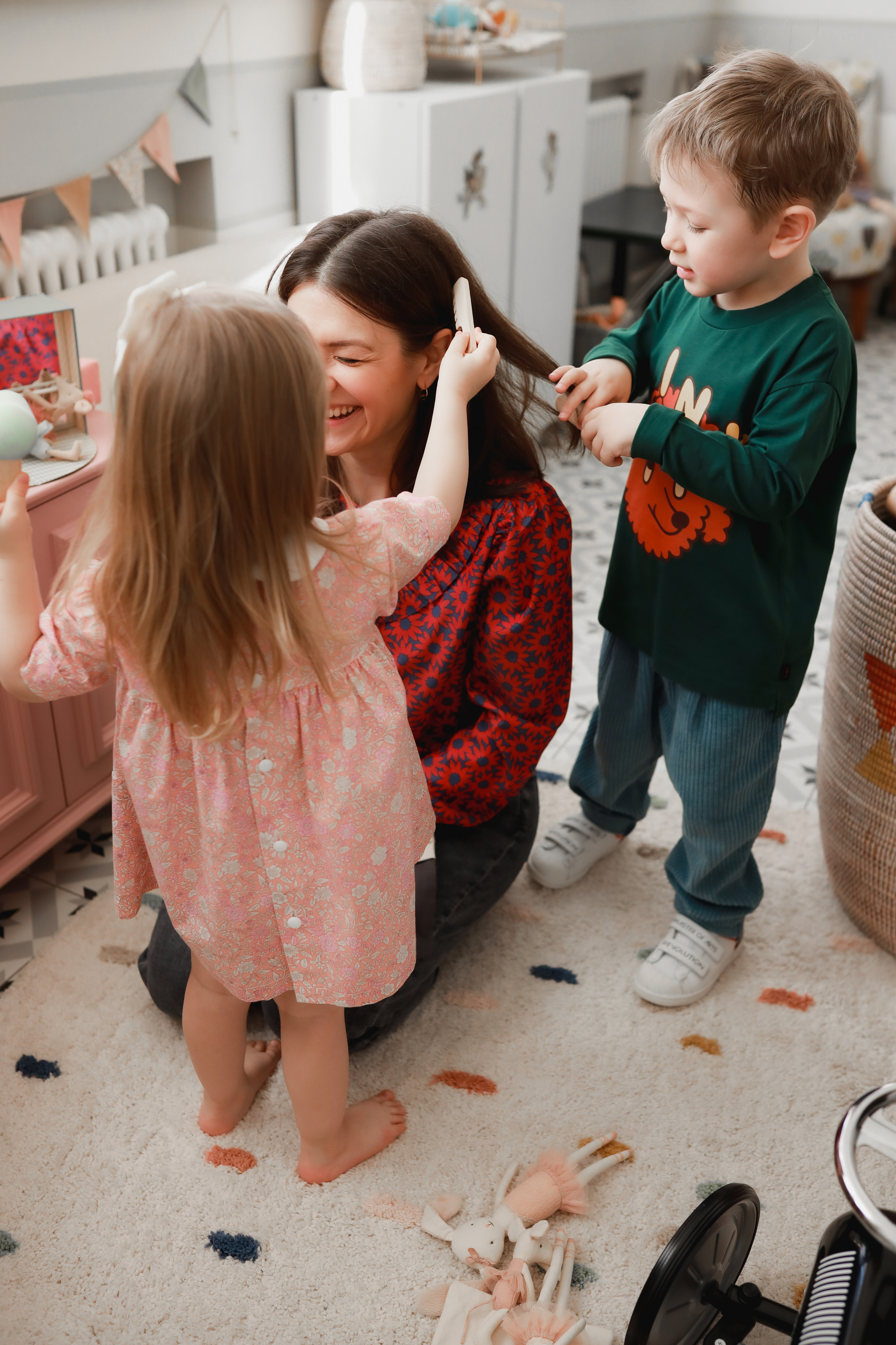 Лена, Варя и Миша. Детский и семейный фотограф Москва Виктория Самоховец