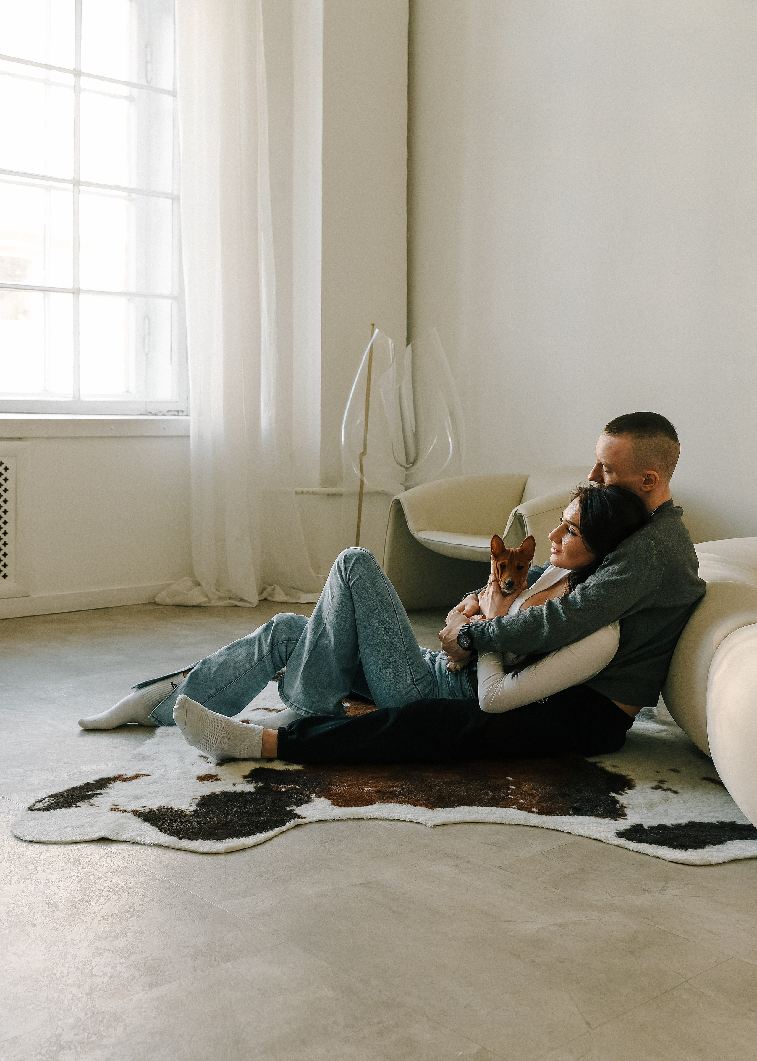 Ксения и Сергей — фотосессия в студии. Свадебный и портретный фотограф в Санкт-Петербурге Анна Демьянова