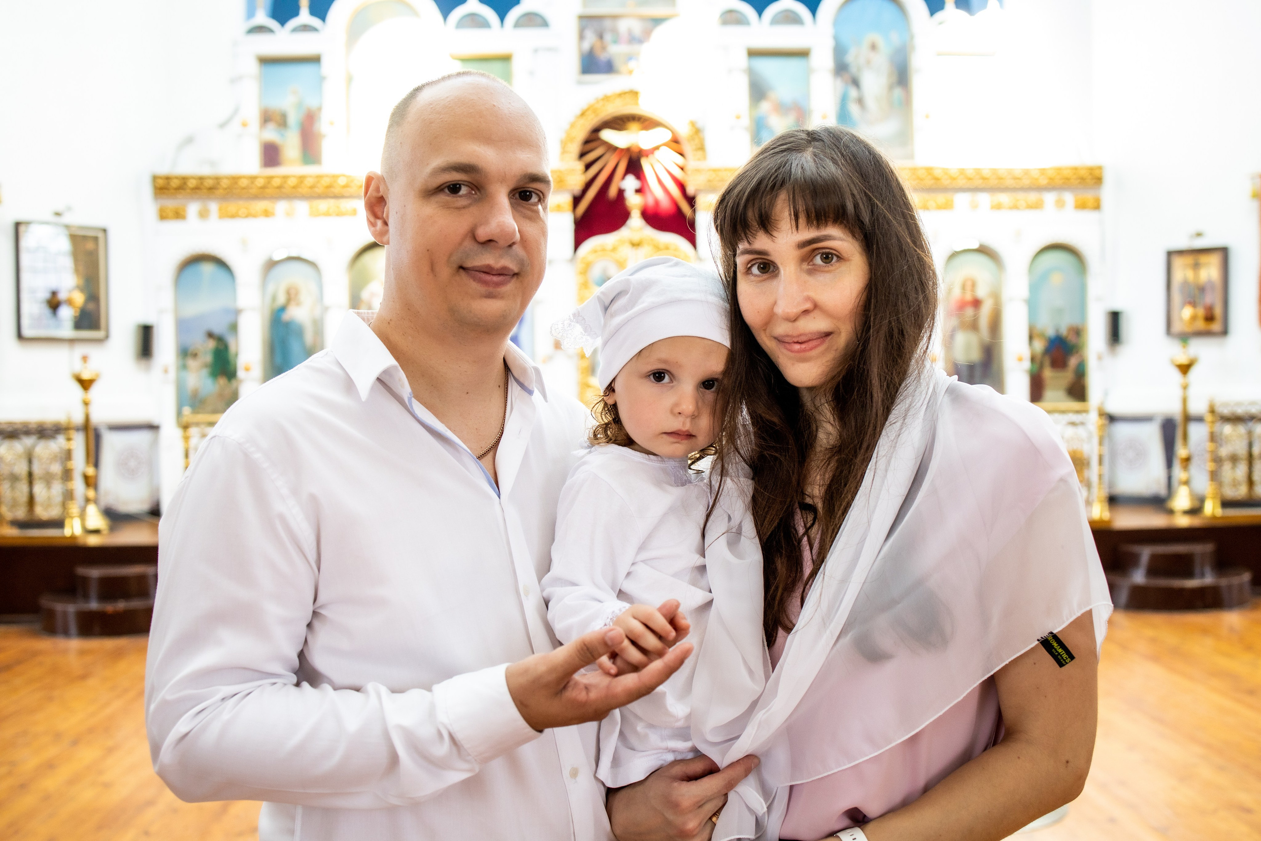 Таинство Крещения Евы, Арины и Дарьи. Фотограф Надежда Лукьянова