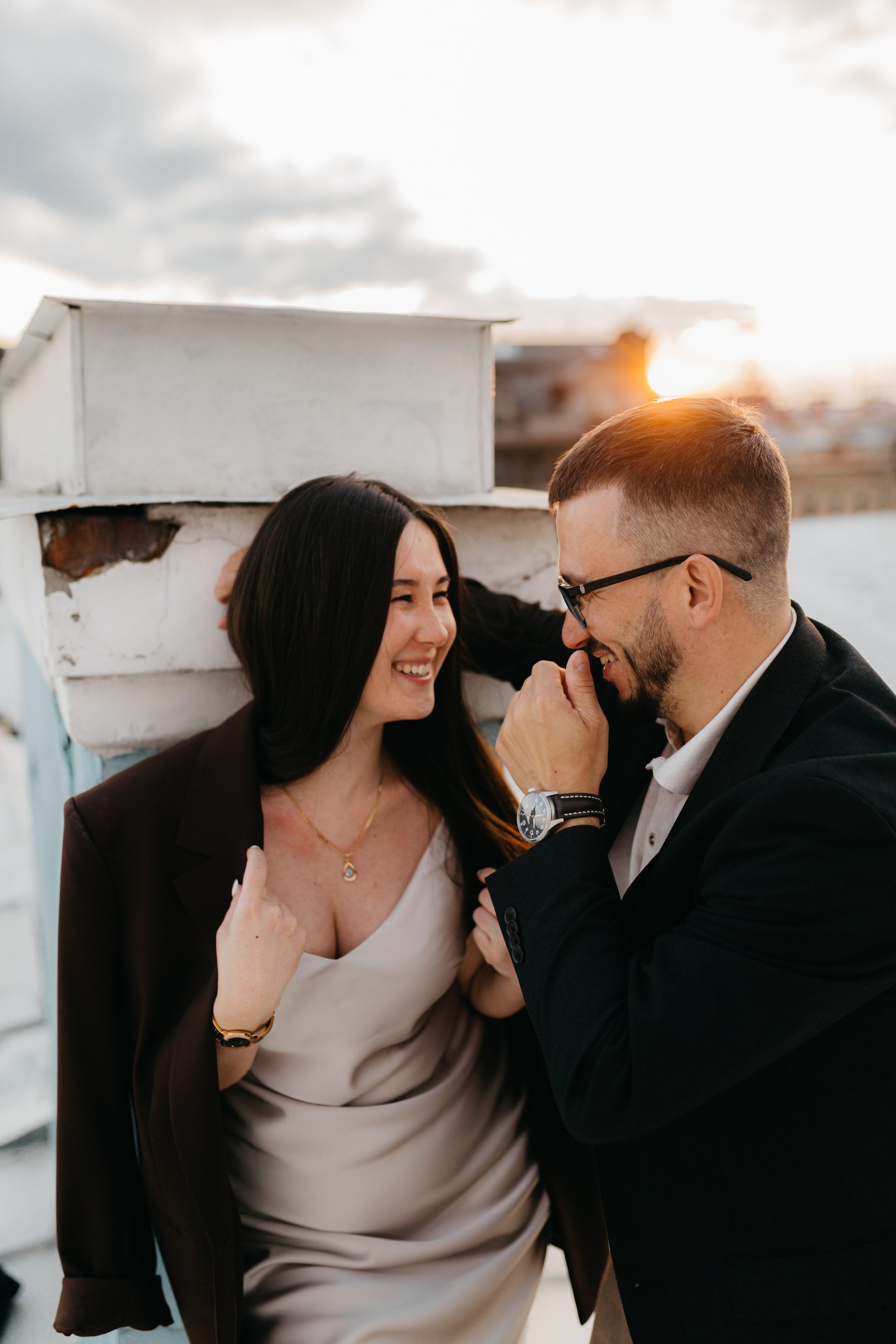 LoveStory на крышах Питера. Фотограф Санкт-Петербург Князева Елизавета