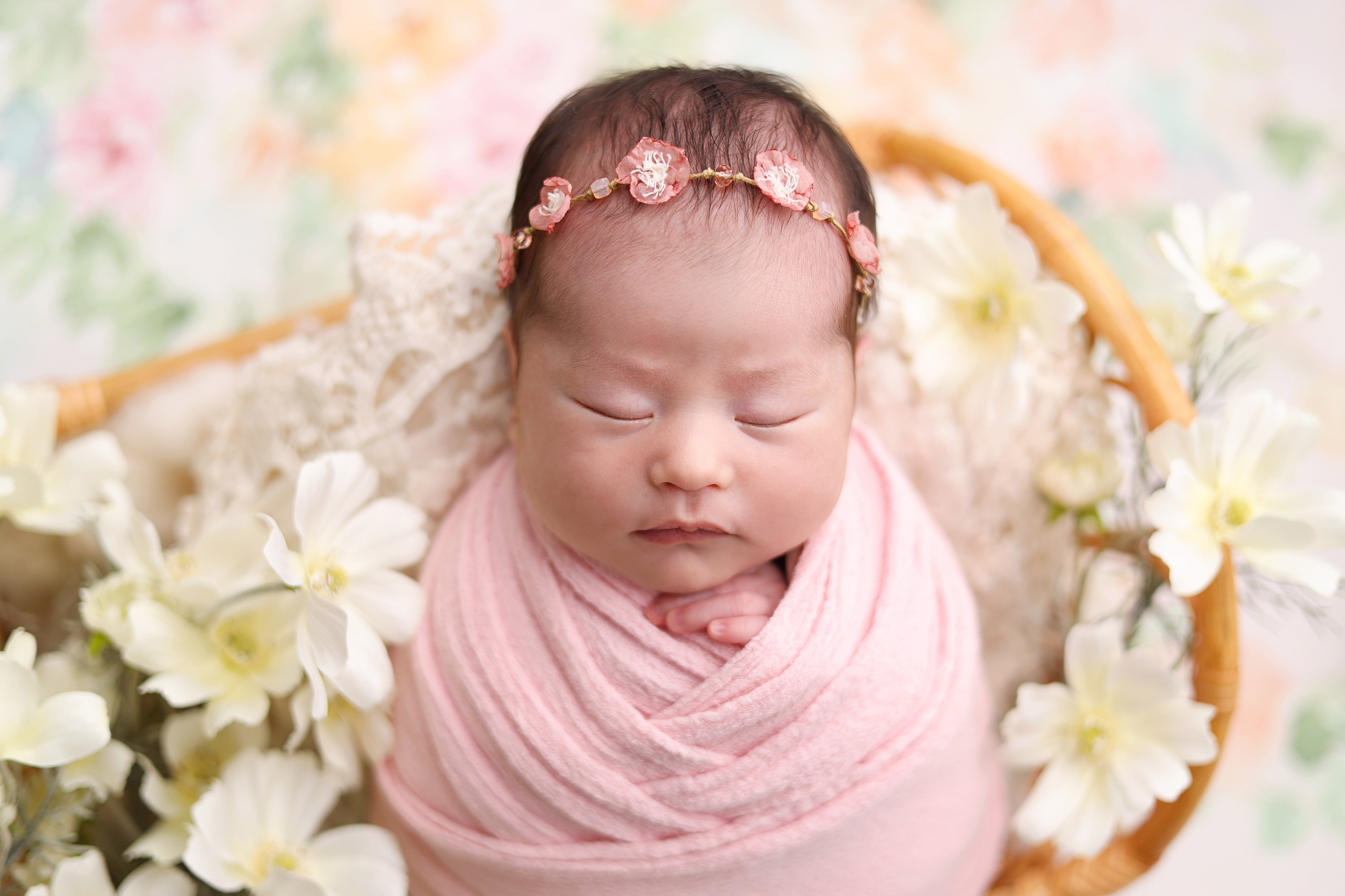 Ньюборн съемка Элины, творческий пакет. Фотограф новорожденных Москва. Ньюборн фотограф Москва