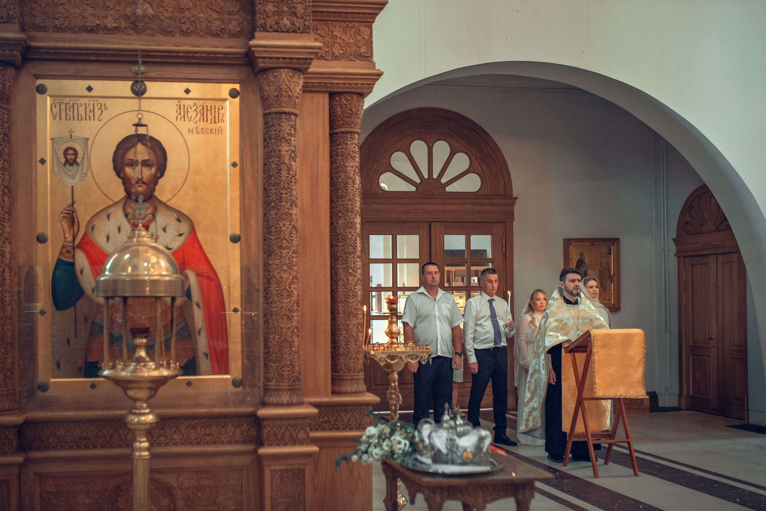 Лесной Городок. Храм Рождества Иоанна Предтечи. Венчание Алексея и Инны. Фотограф Стеценко Наталия. Одинцово, Москва, Московская область