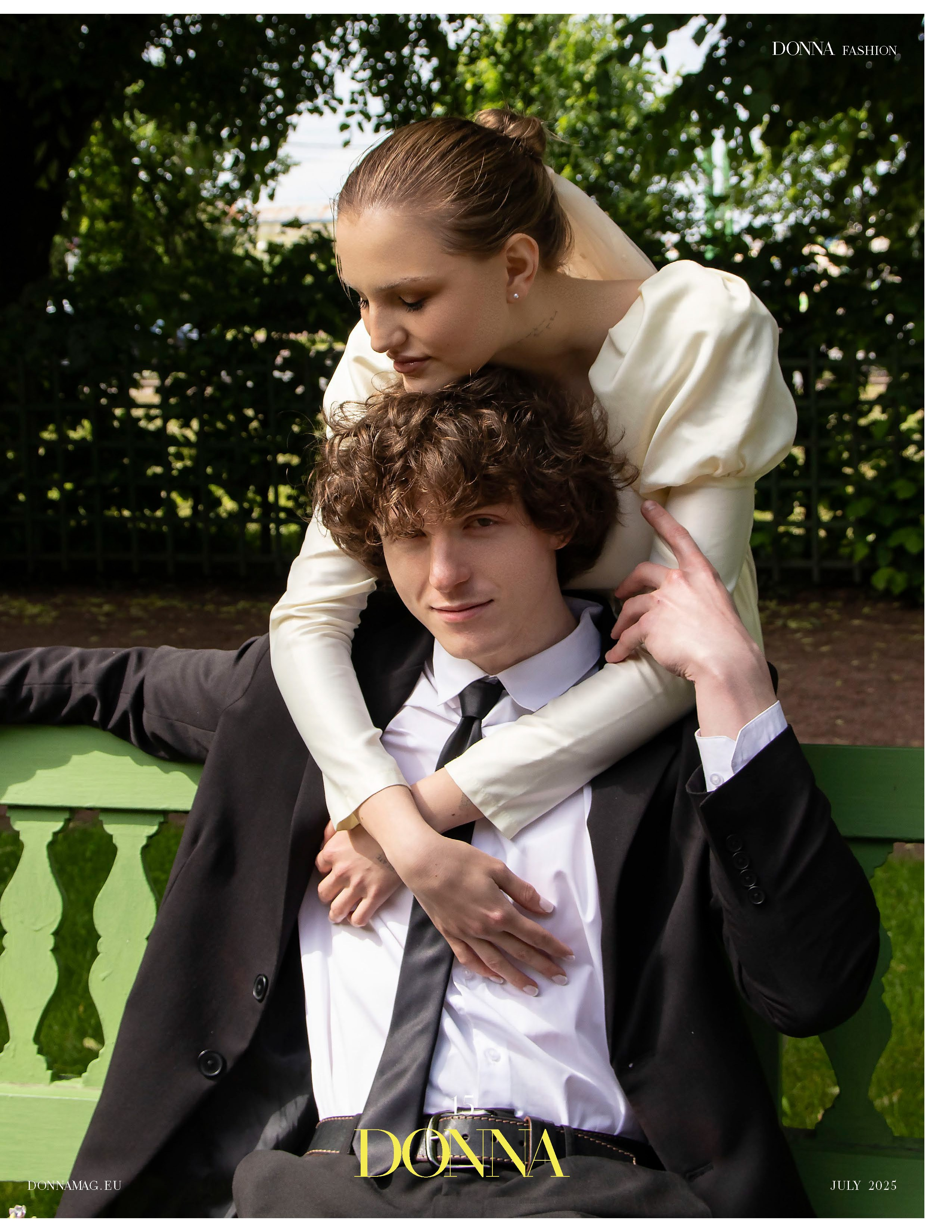 Лето в Летнем саду на обложке журнала DONNA. Портретный фотограф в Санкт-Петербурге Савельева Ольга