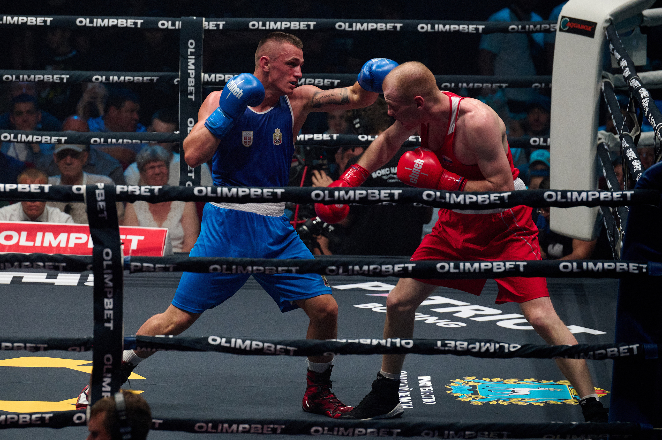 Бокс на Волге. Сборная России vs Сербии