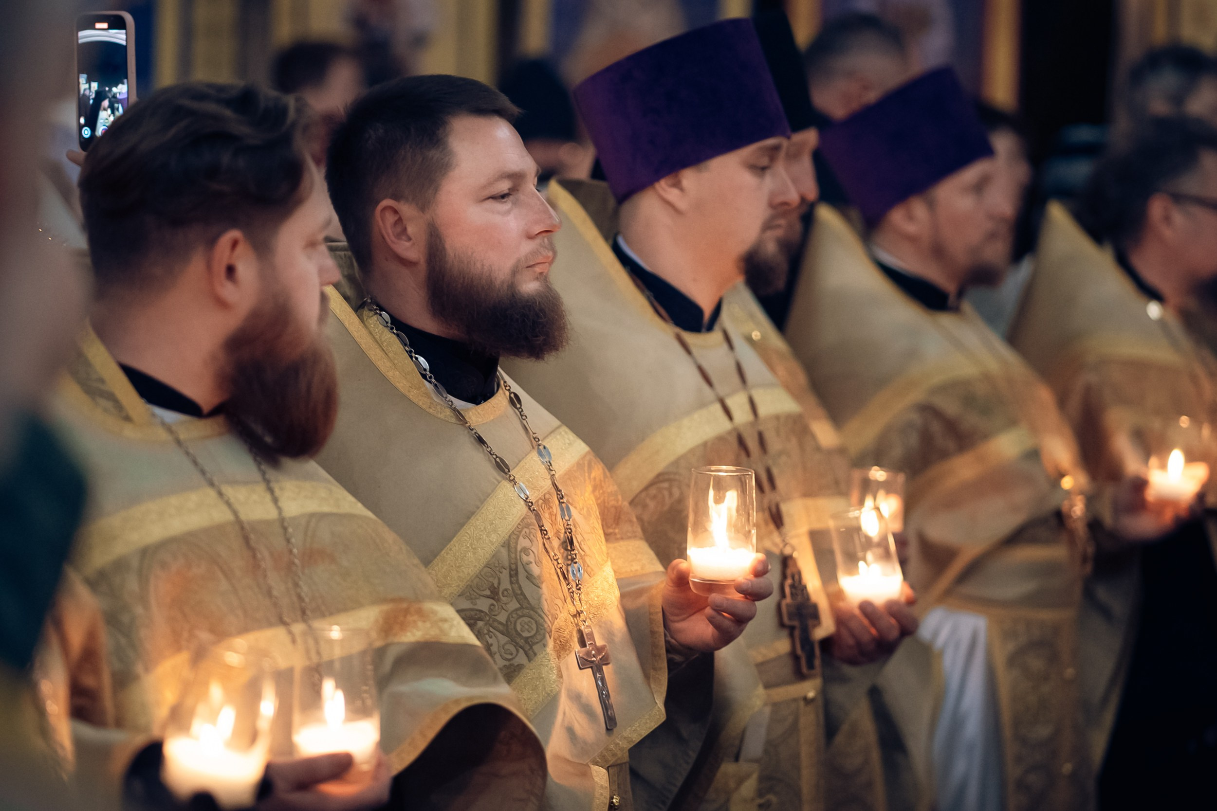 Божественная Литургия в новогоднюю ночь 2025 г, Херсонес Севастополь. Церковный фотограф Севастополь