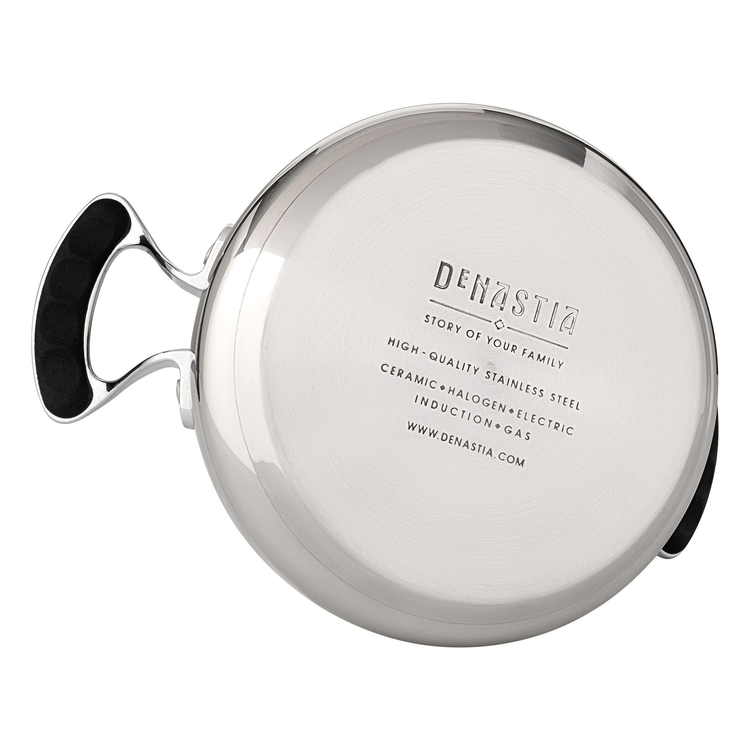 Дно кастрюли из нержавейки на белом фоне | Фото для карточки Ozon