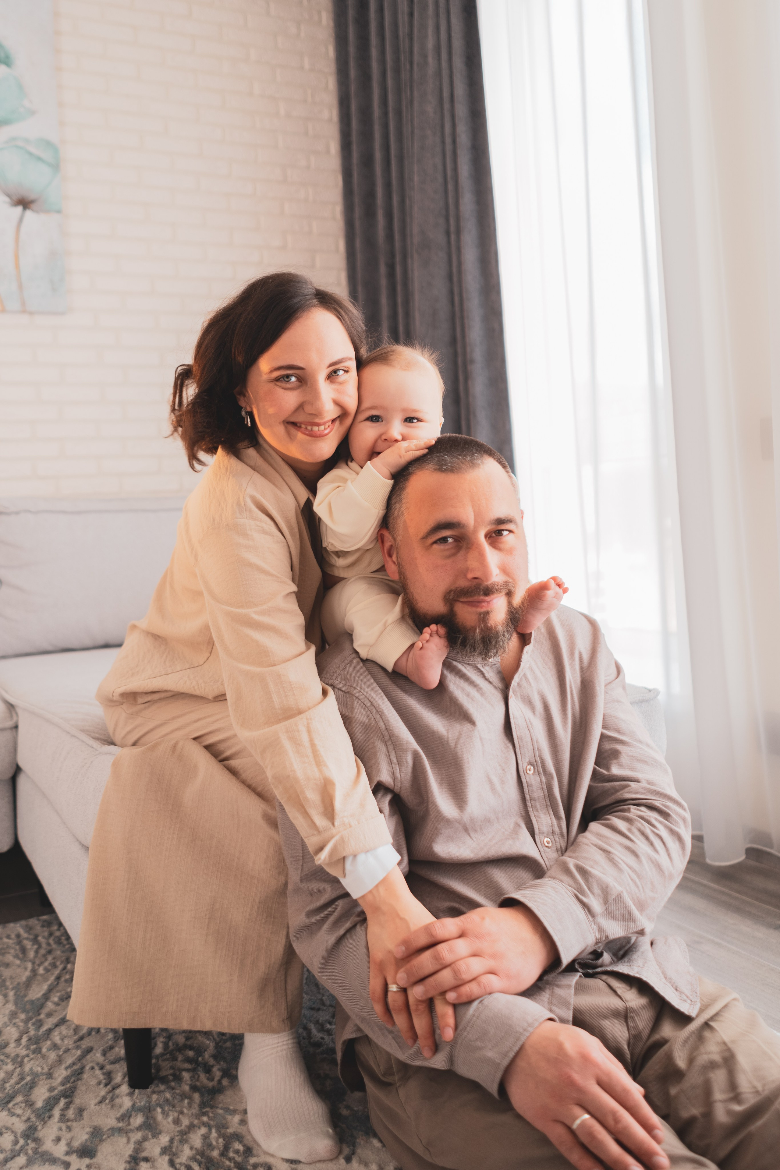 Мансур с родителями, Щелково, домашняя съемка. Наталья Дукалова фотограф Щелково Королев Пушкино Москва Балашиха