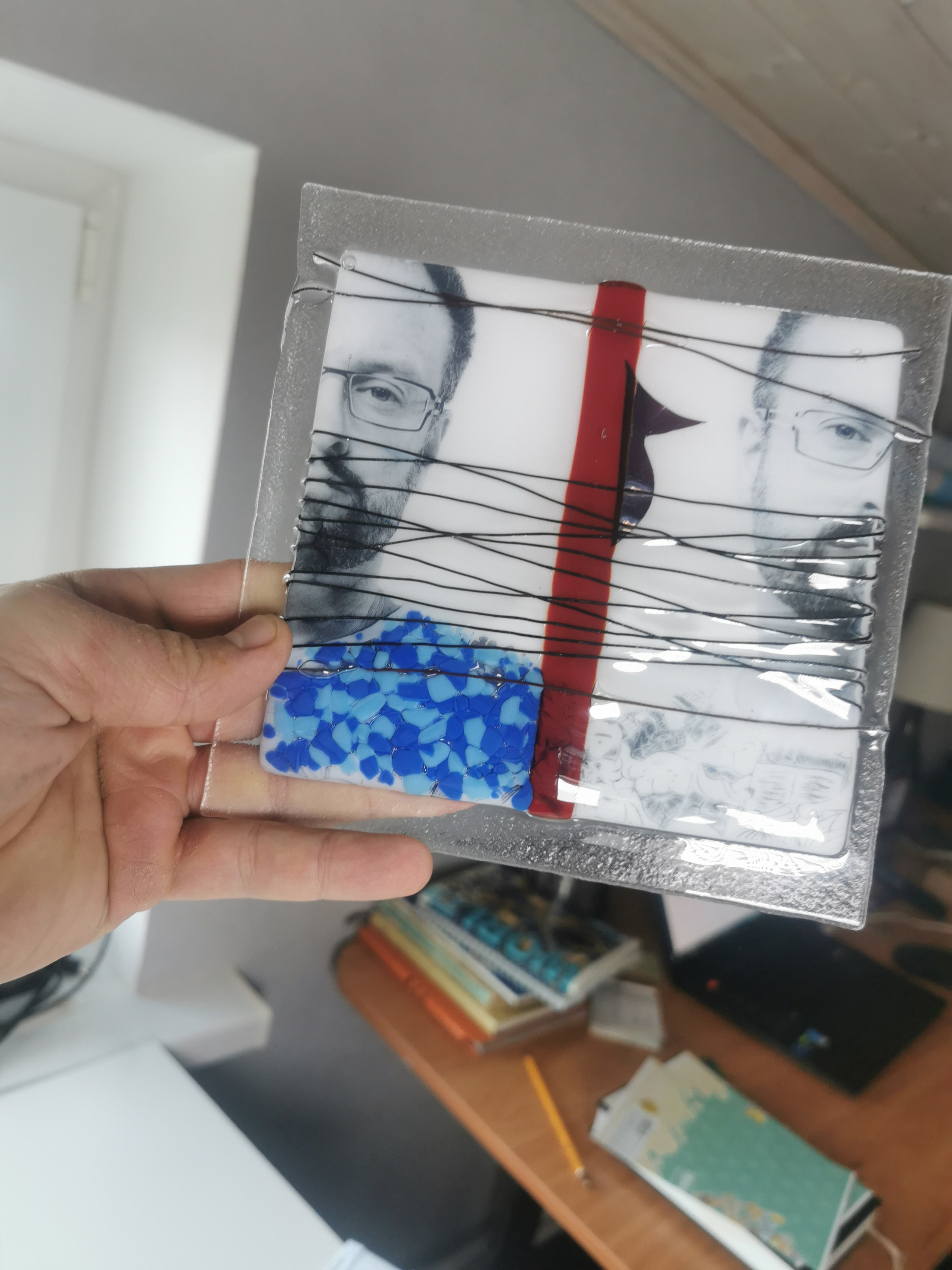 Арт-работа в технике фьюзинга с использованием фото-портрета. Создание фото-видео визуала в Воронеже и РФ. Виталий Дедов