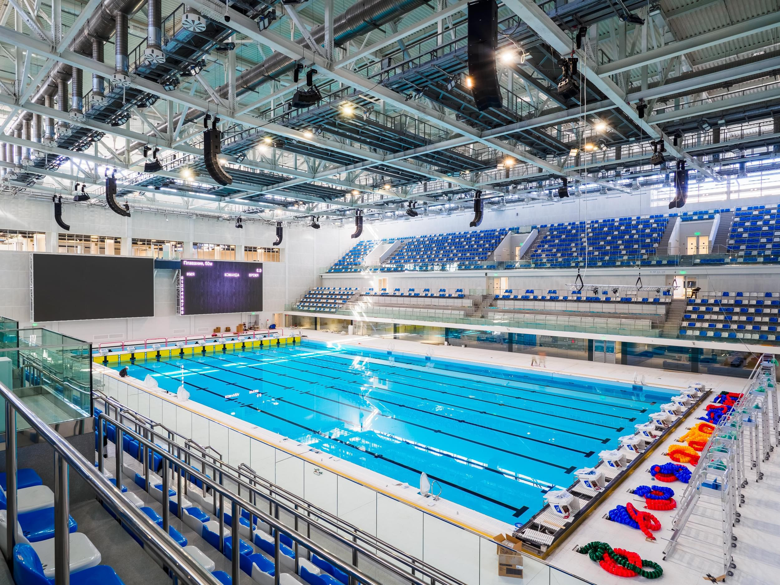 фотосъёмка спортивных сооружений в Екатеринбурге, дворец водных видов спорта для универсиады