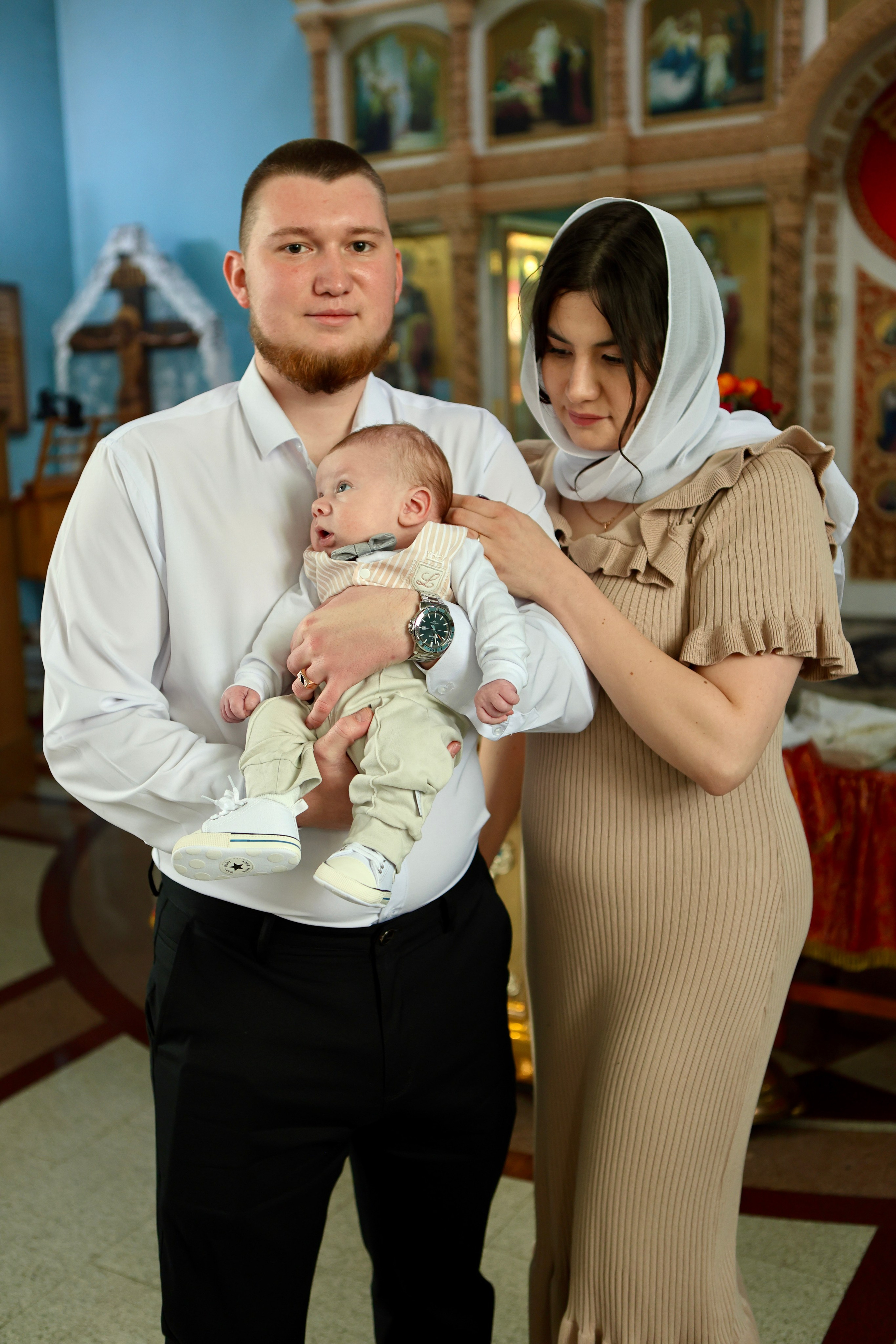 Яна и Максим —крещение Михаила. Фотограф в Курске Смирнов Евгений