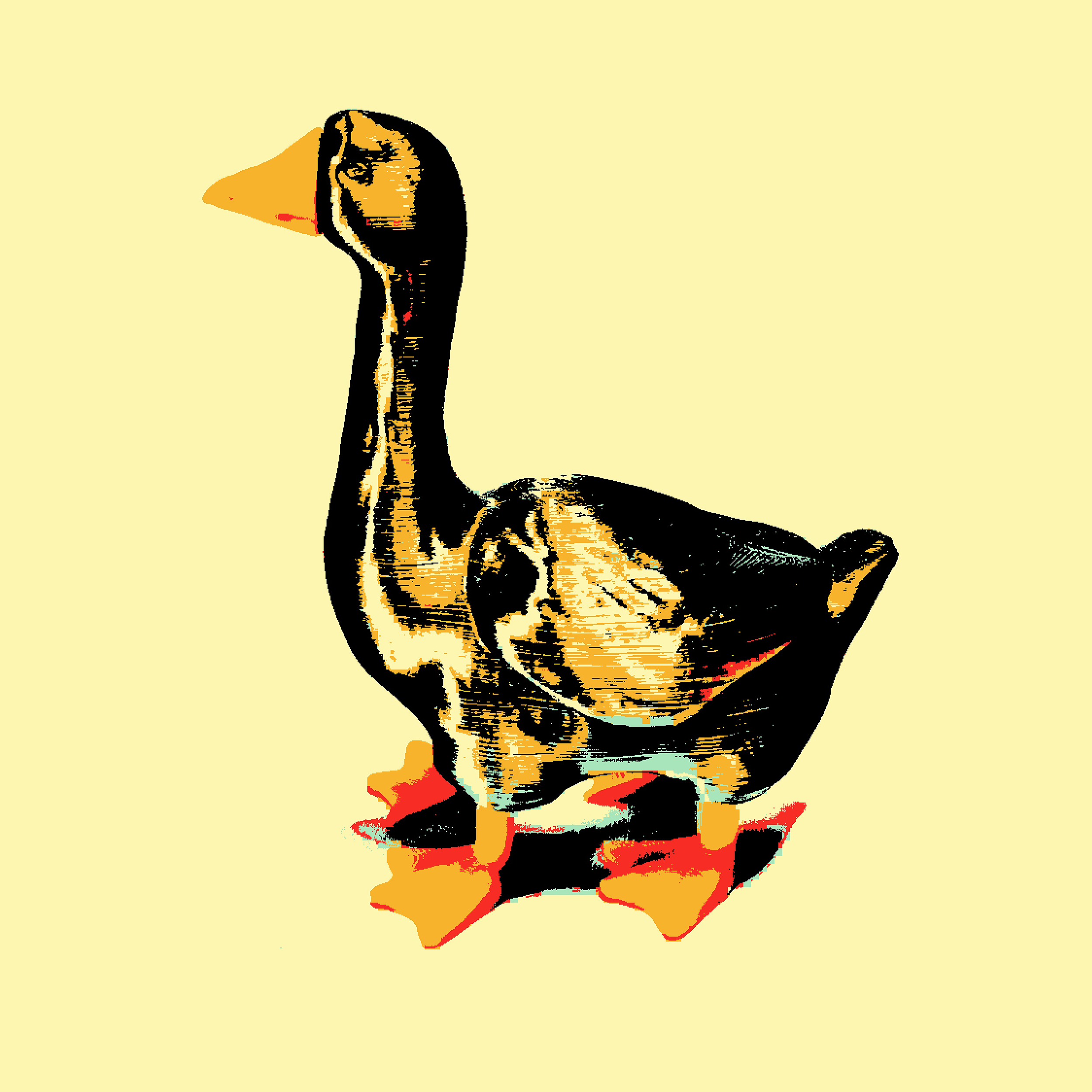 Гусь Ганс. Визуальный арт пиксельный художник Василь Пиксель