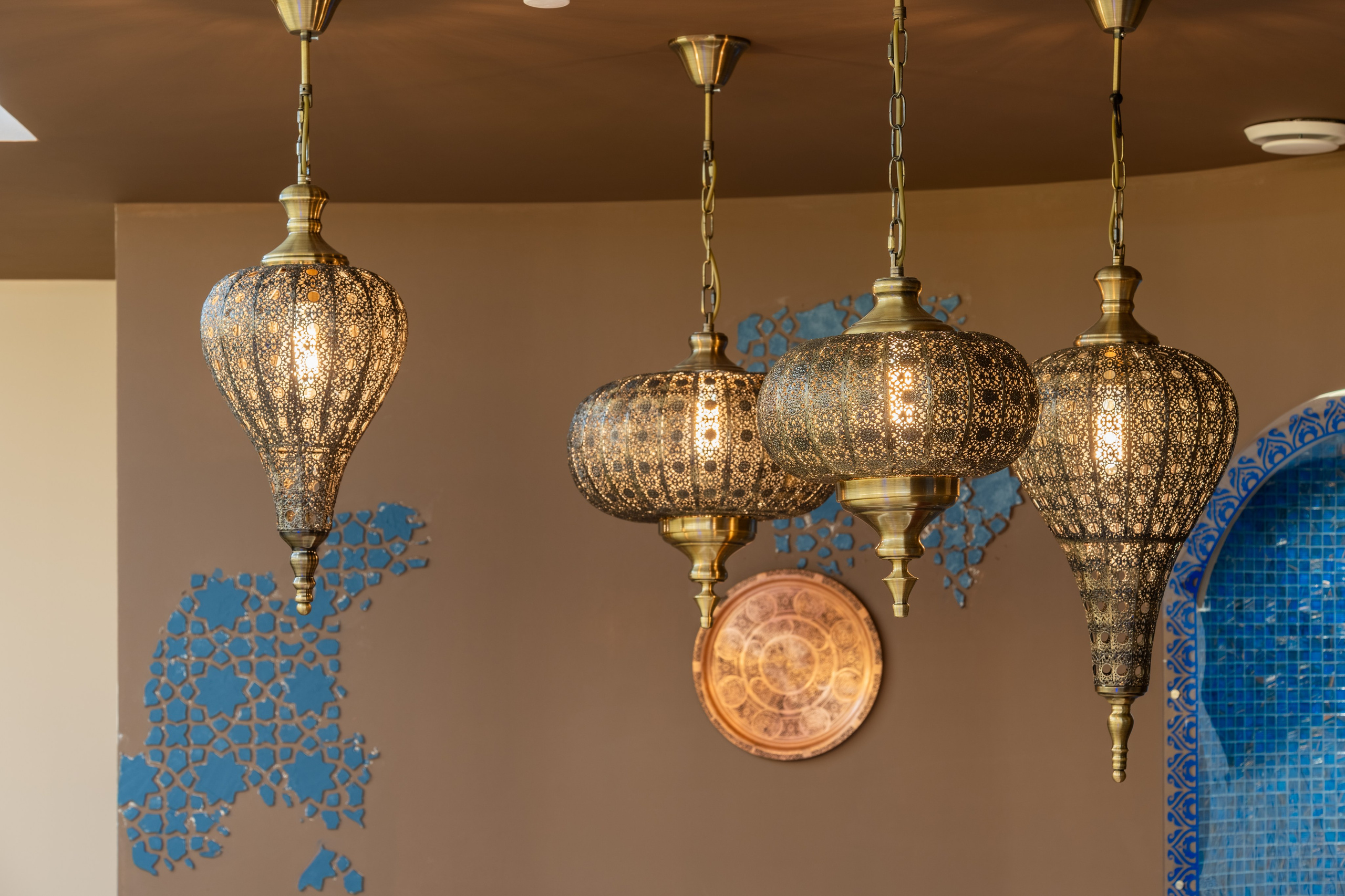 Освещение зала хамама