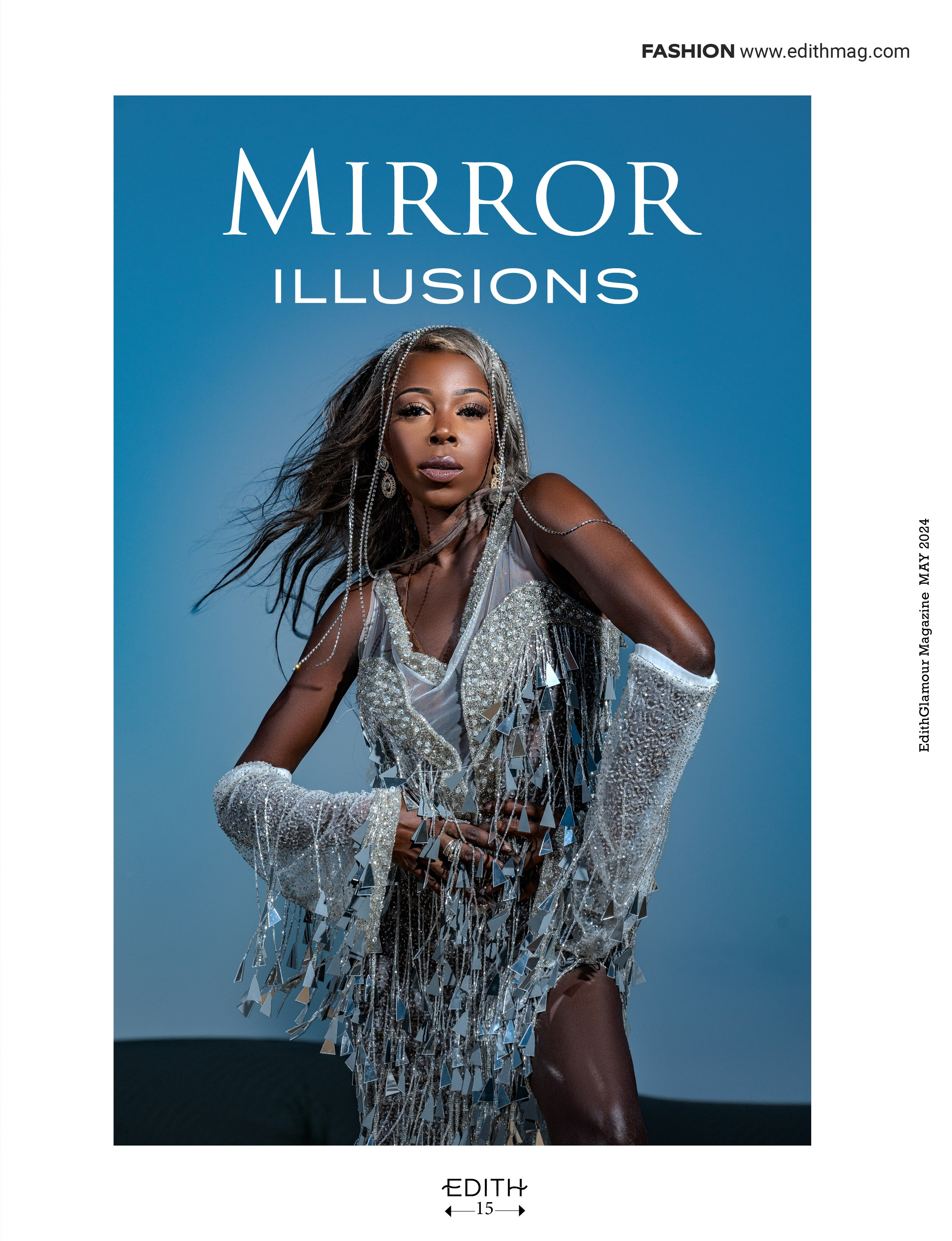 Шанталь в зеркальном платье. Коммерческий фотограф Москва /Дубай, эксклюзивные фэшн фотосессии